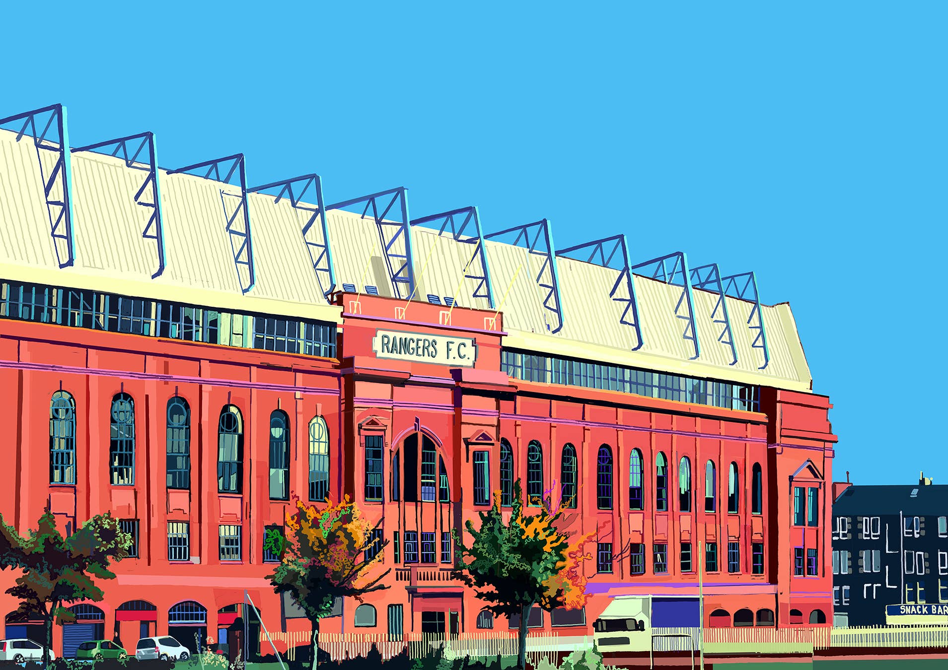Ibrox Stadium, Glasgow Art Print