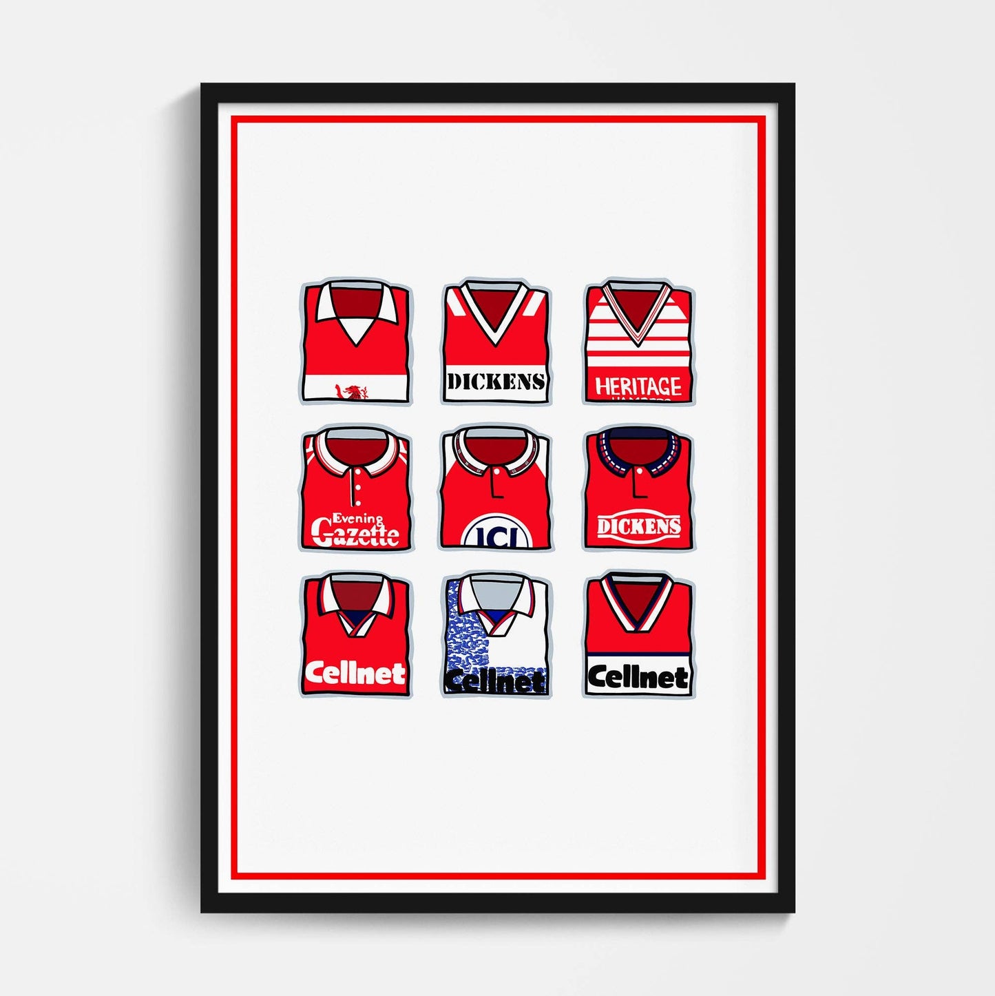 Middlesbrough Shirts Through the Years