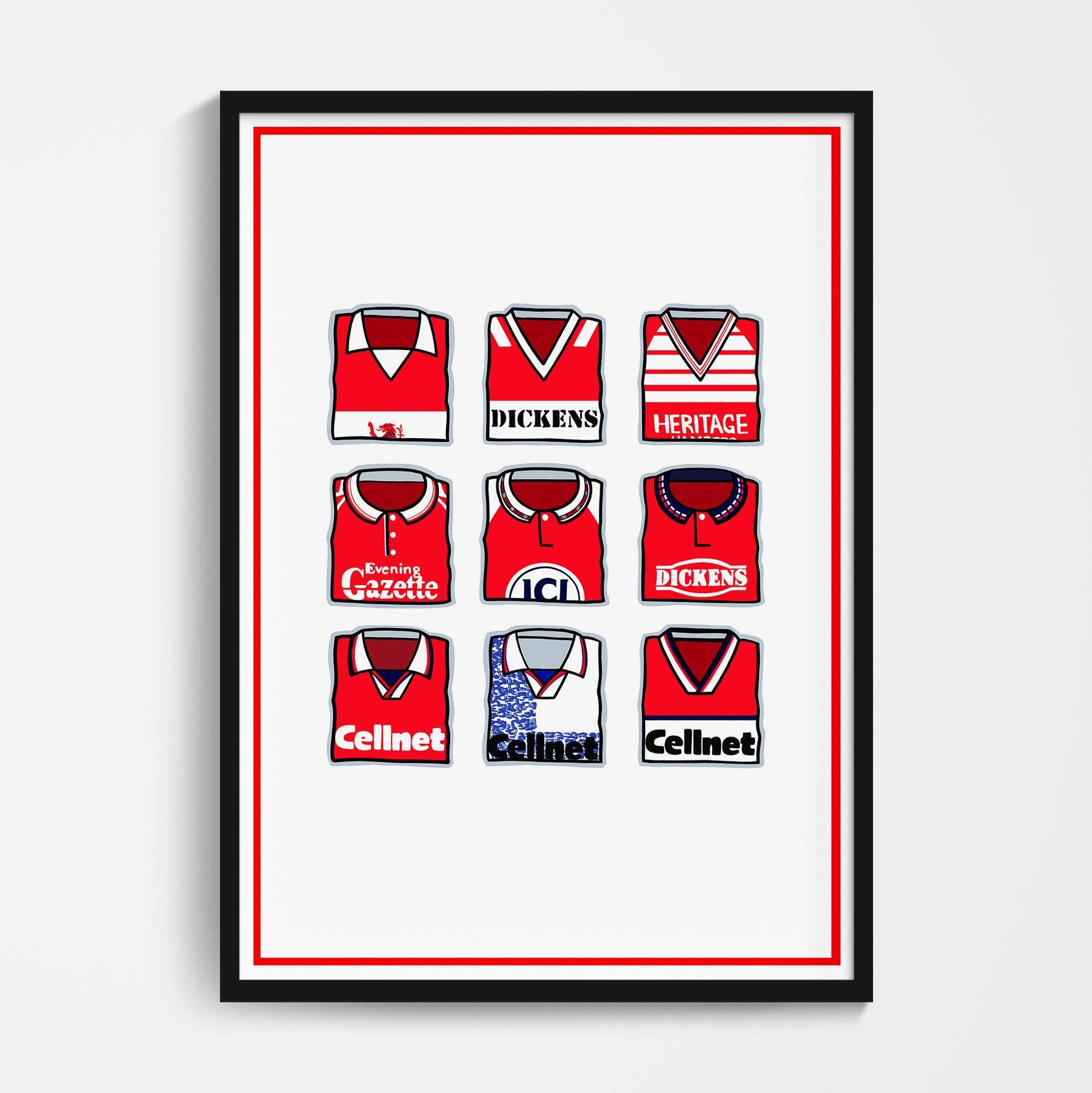 Middlesbrough Shirts Through the Years