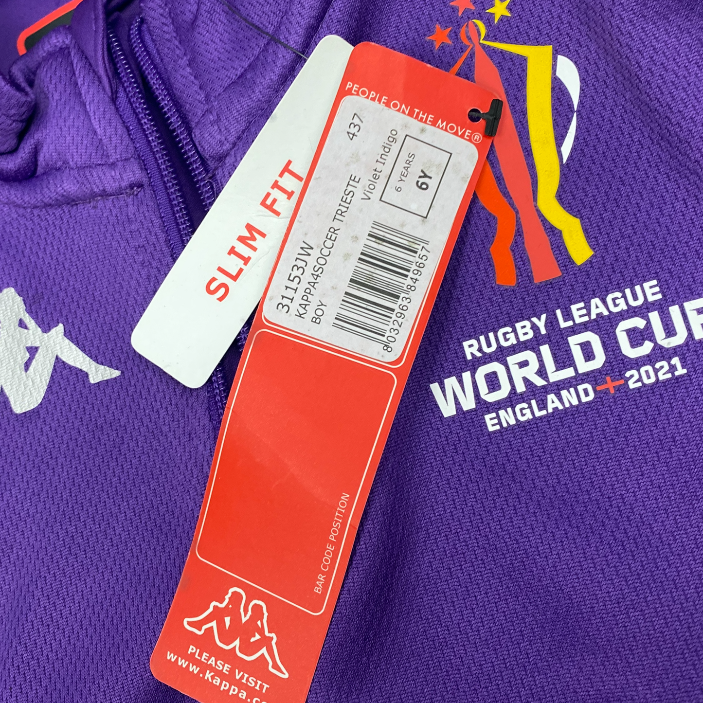 Purple Rugby League World Cup 2021 Jacket | 5-6 Years