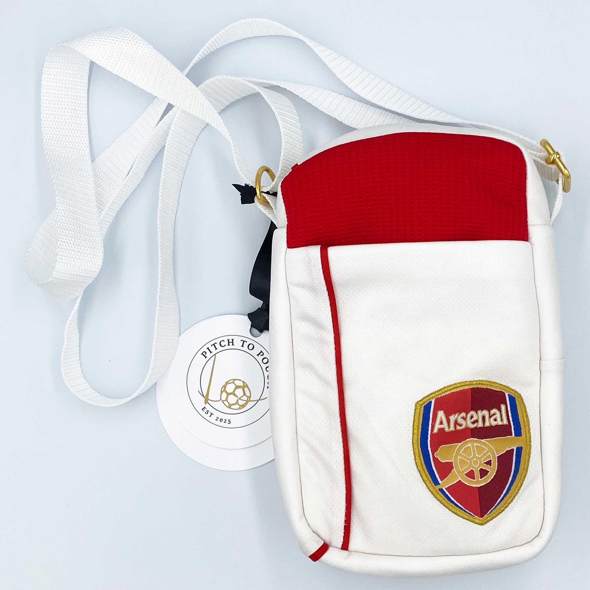 Arsenal White Crossbody Bag