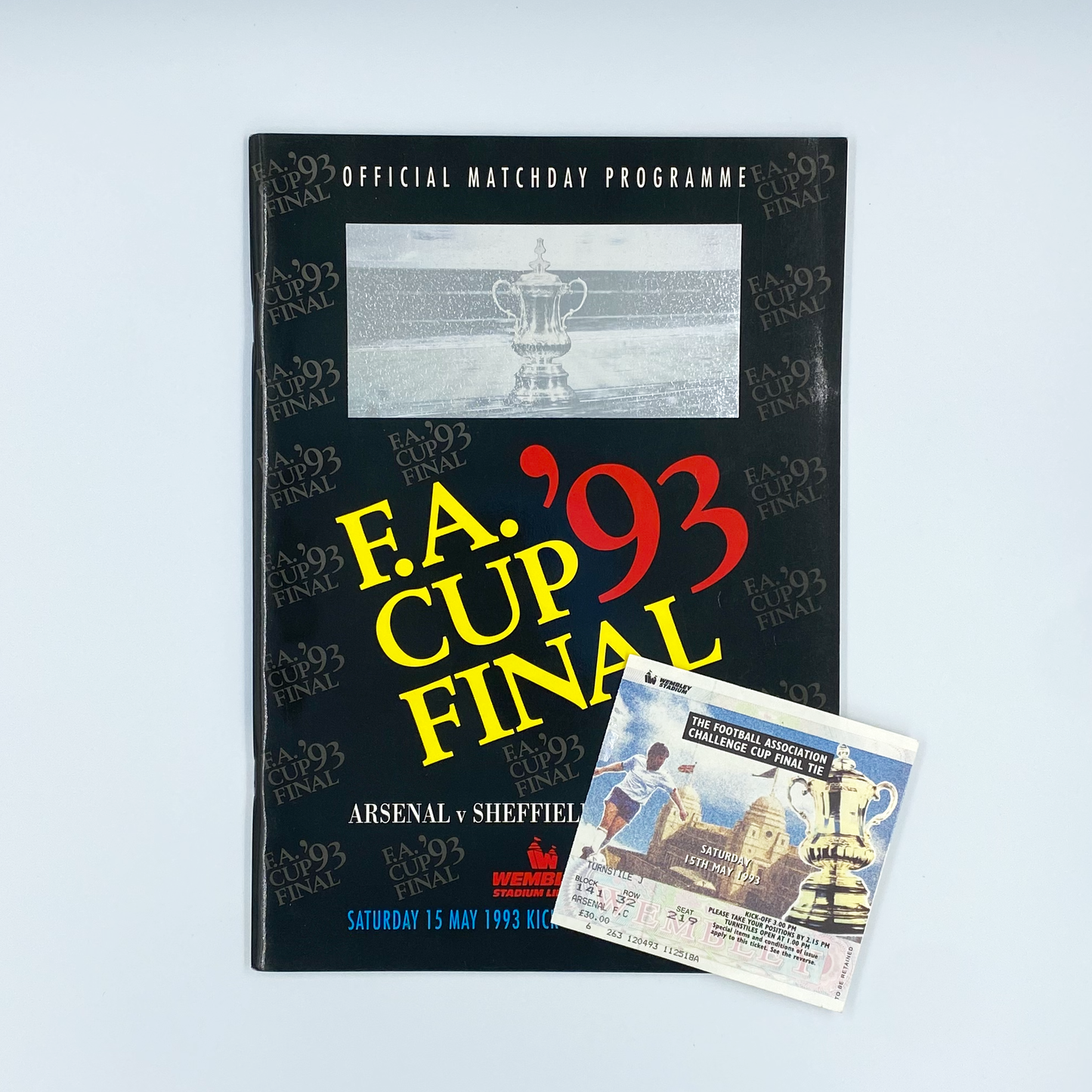 1993 FA Cup Final Programme & Ticket