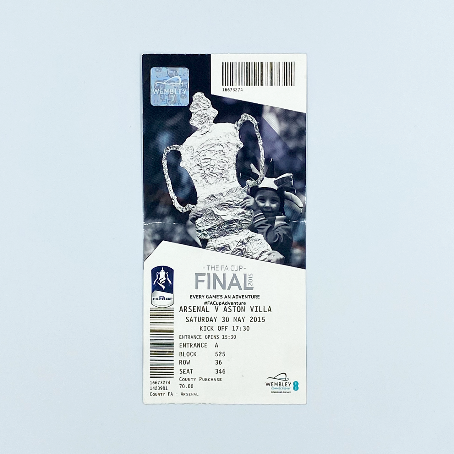 2015 FA Cup Final Signed Programme & Ticket