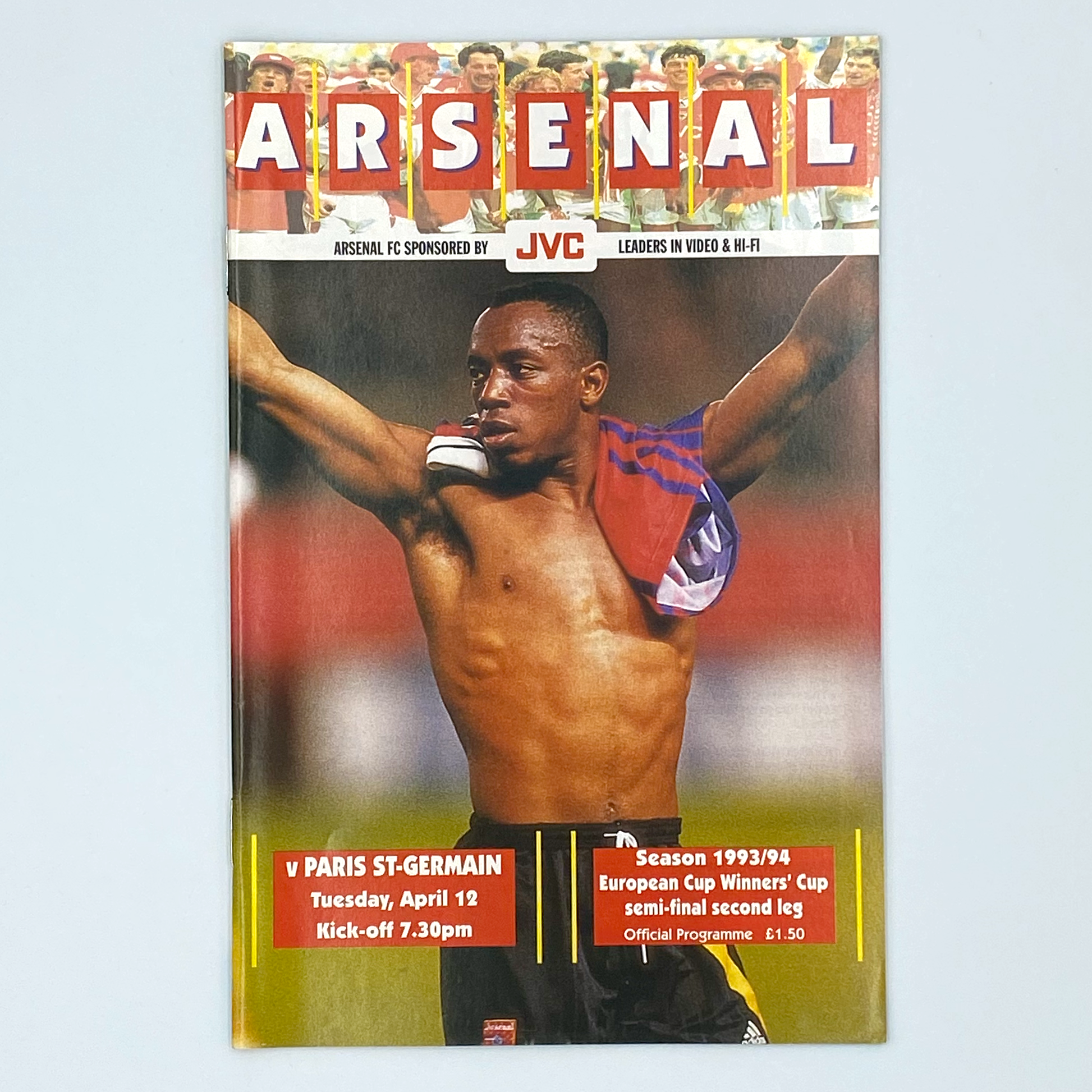Arsenal vs Paris Saint-Germain UEFA Cup Winners' Cup Semi-Final 2nd Leg Programme (12 April, 1994)