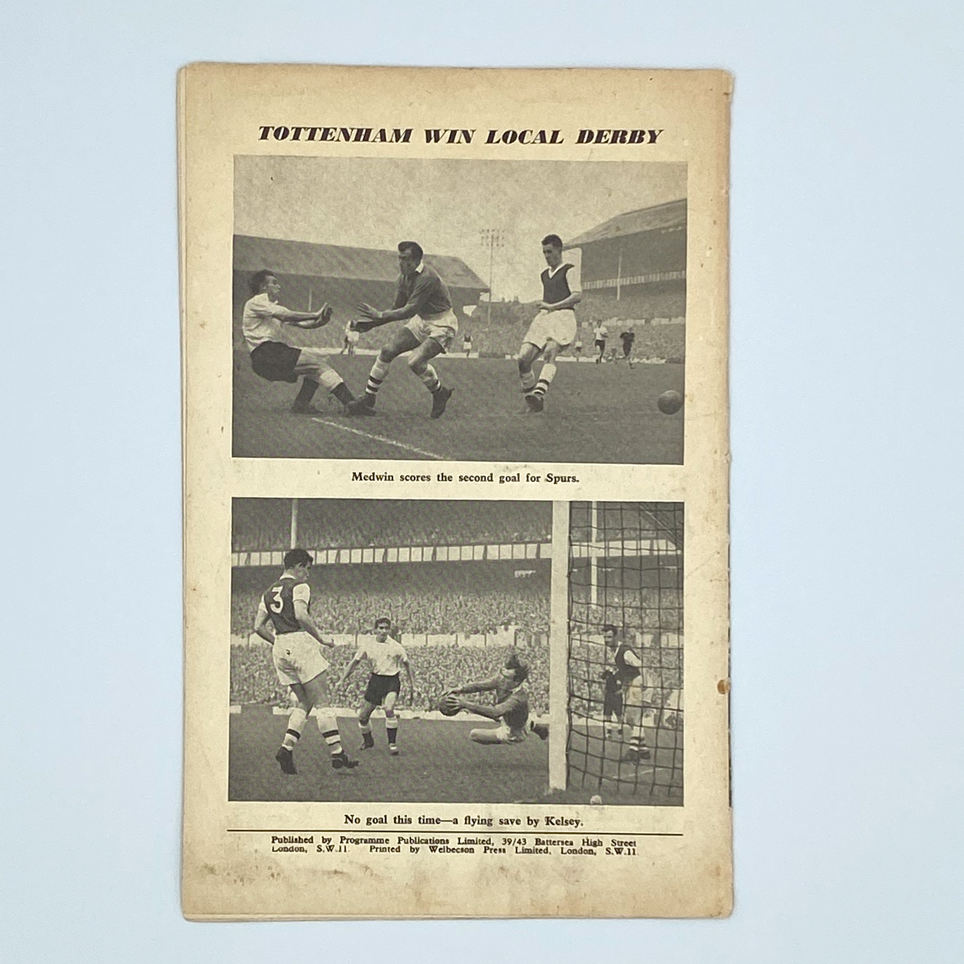 Arsenal vs Birmingham City Programme (19 October, 1957)
