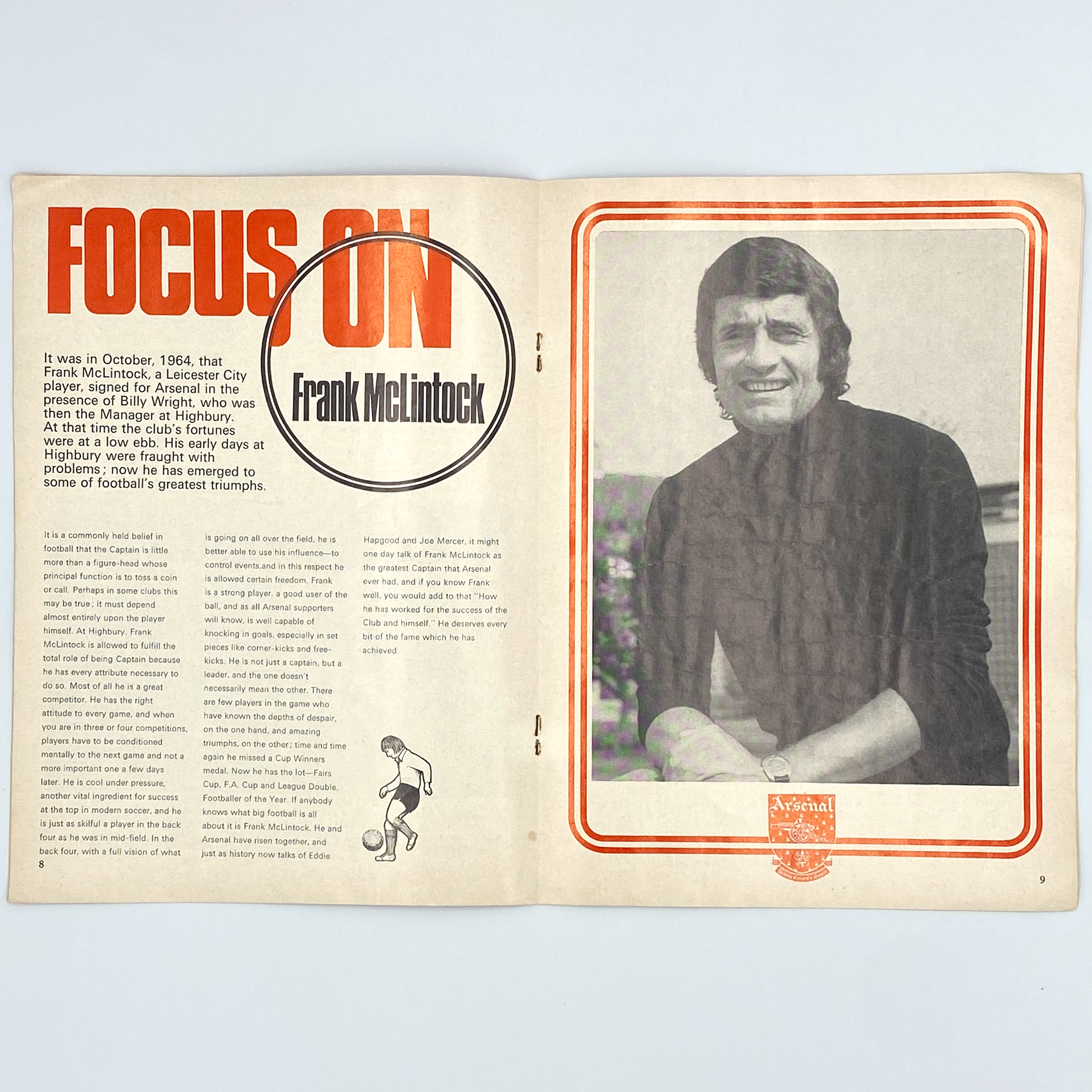 Arsenal vs Wolverhampton Wanderers Programme (15 August, 1972)