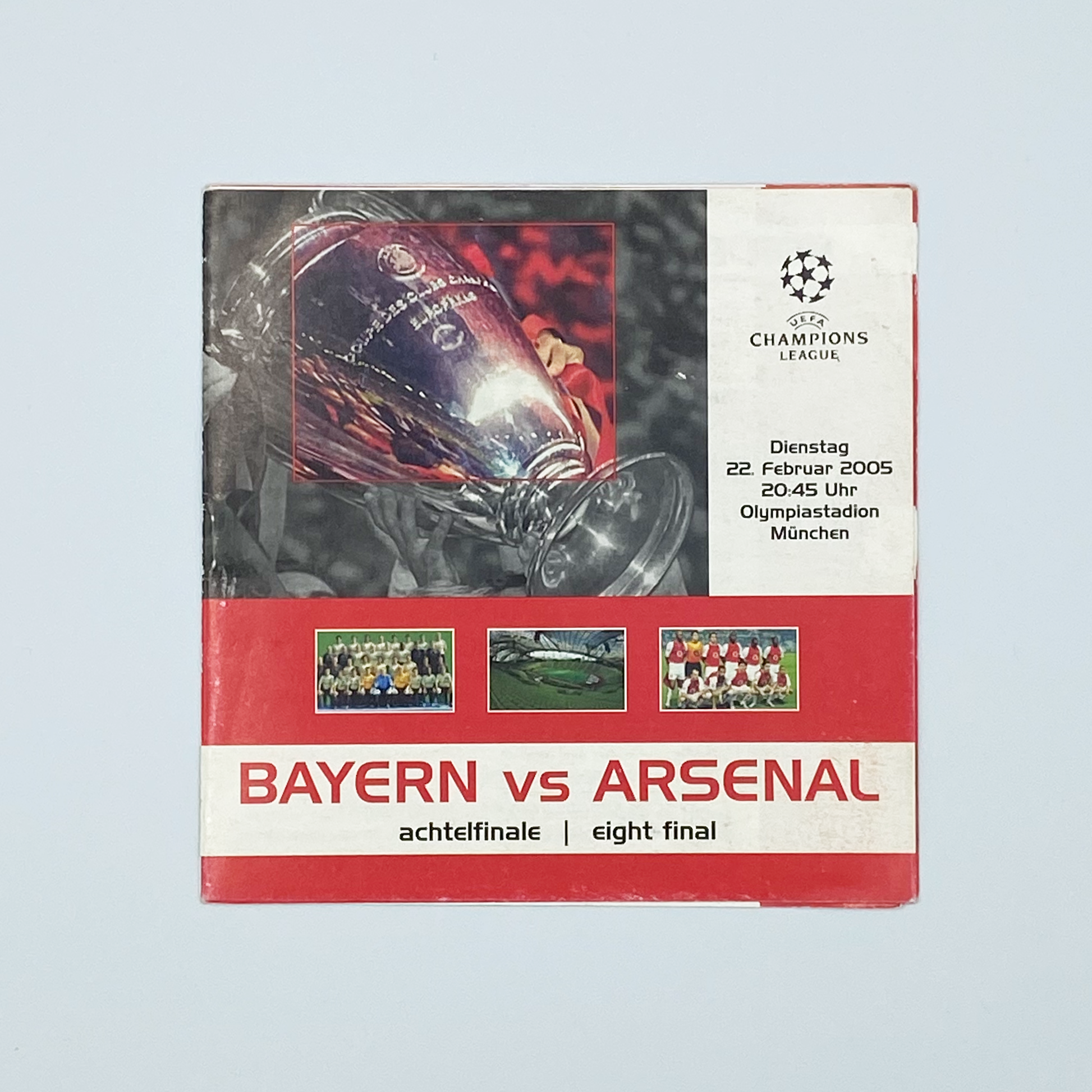 Bayern Munich vs Arsenal Programme (22 February, 2005)