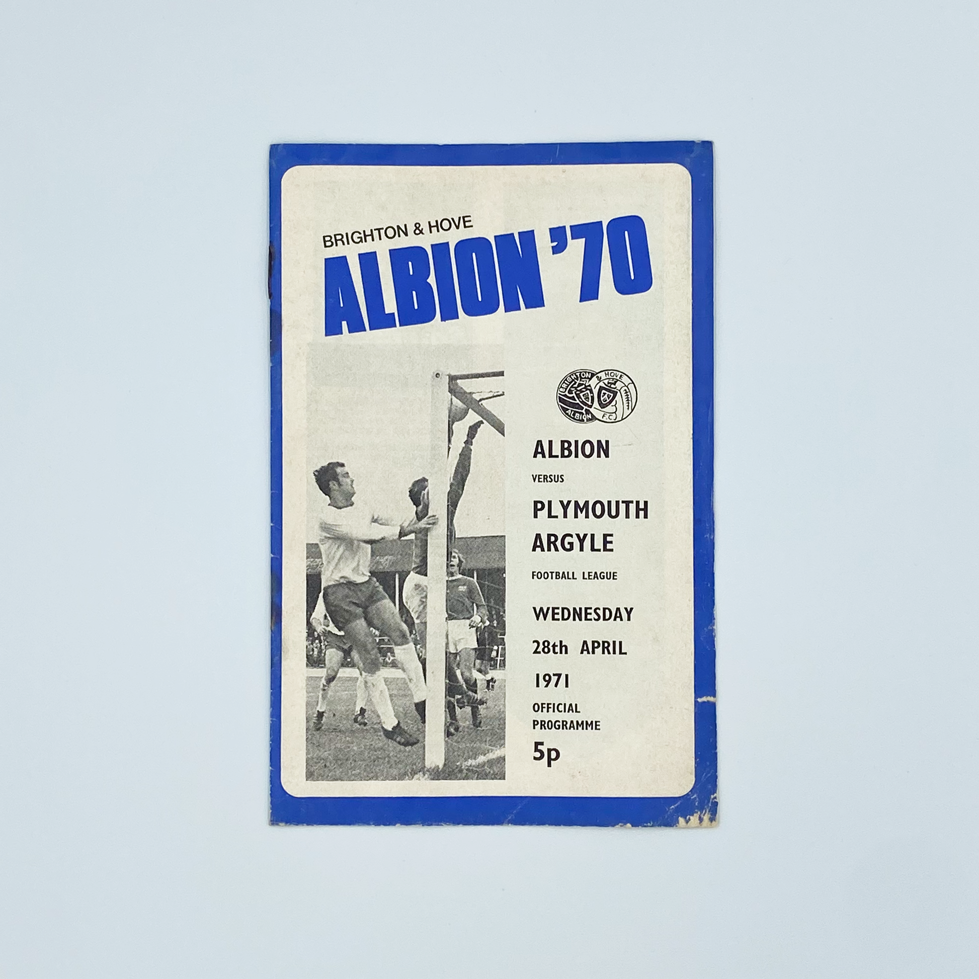 Brighton & Hove Albion vs Plymouth Argyle Programme (28 April, 1971)