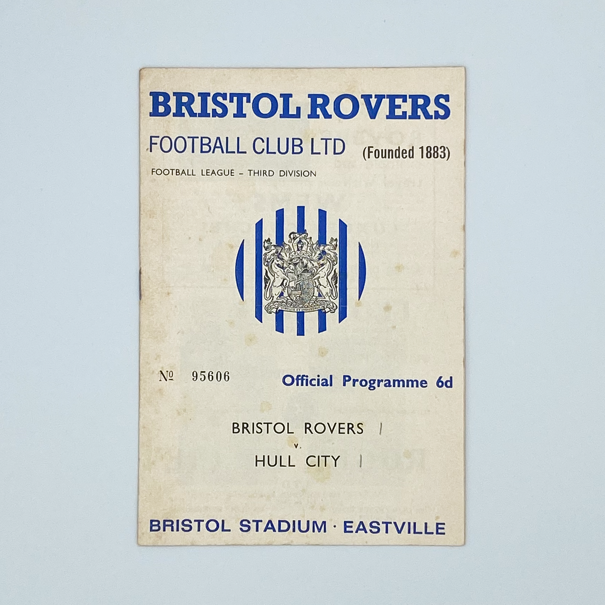 Bristol Rovers vs Hull City Programme (6 March, 1965)