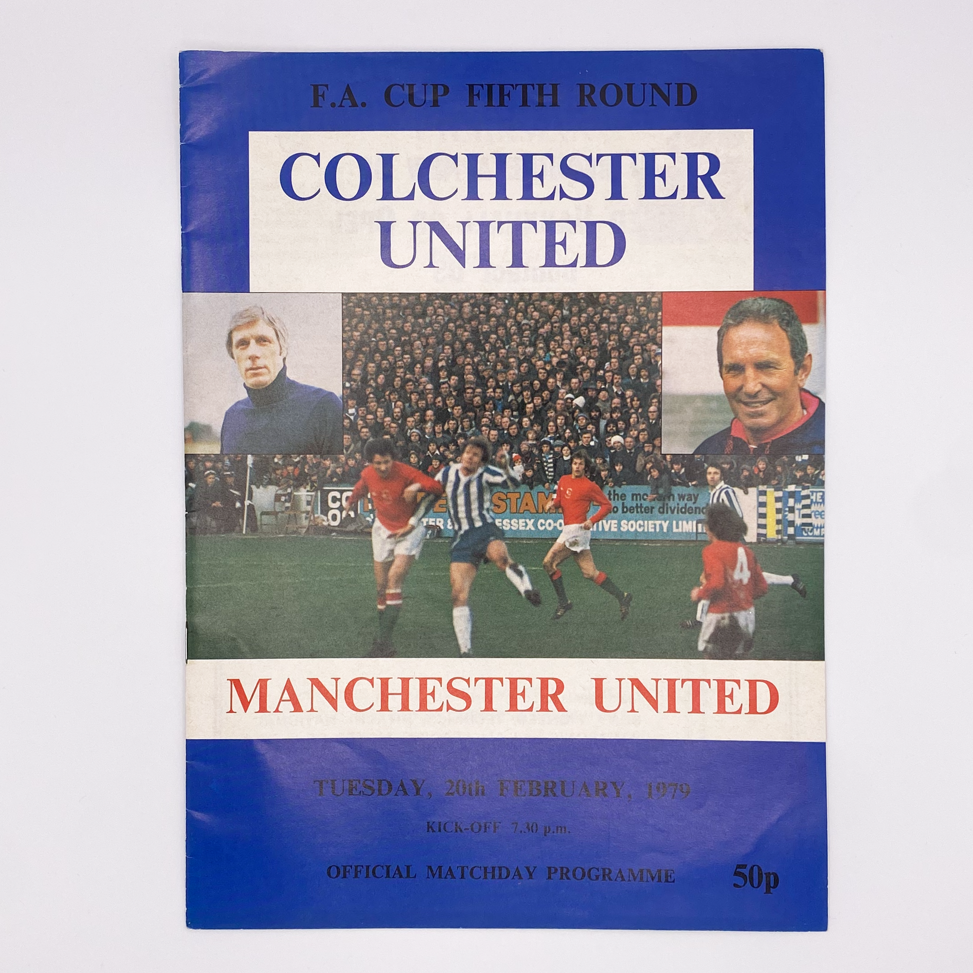 Colchester United vs Manchester United Programme (20 February, 1979)