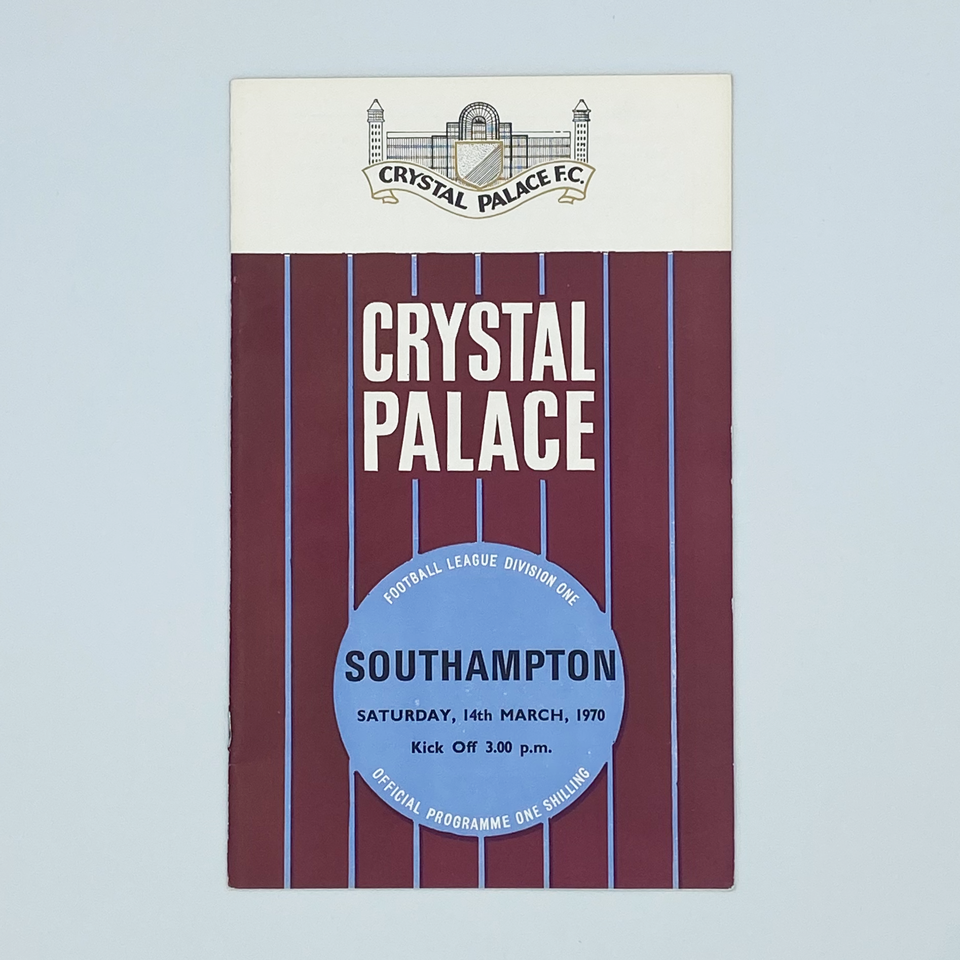 Crystal Palace vs Southampton Programme (14 March, 1970)