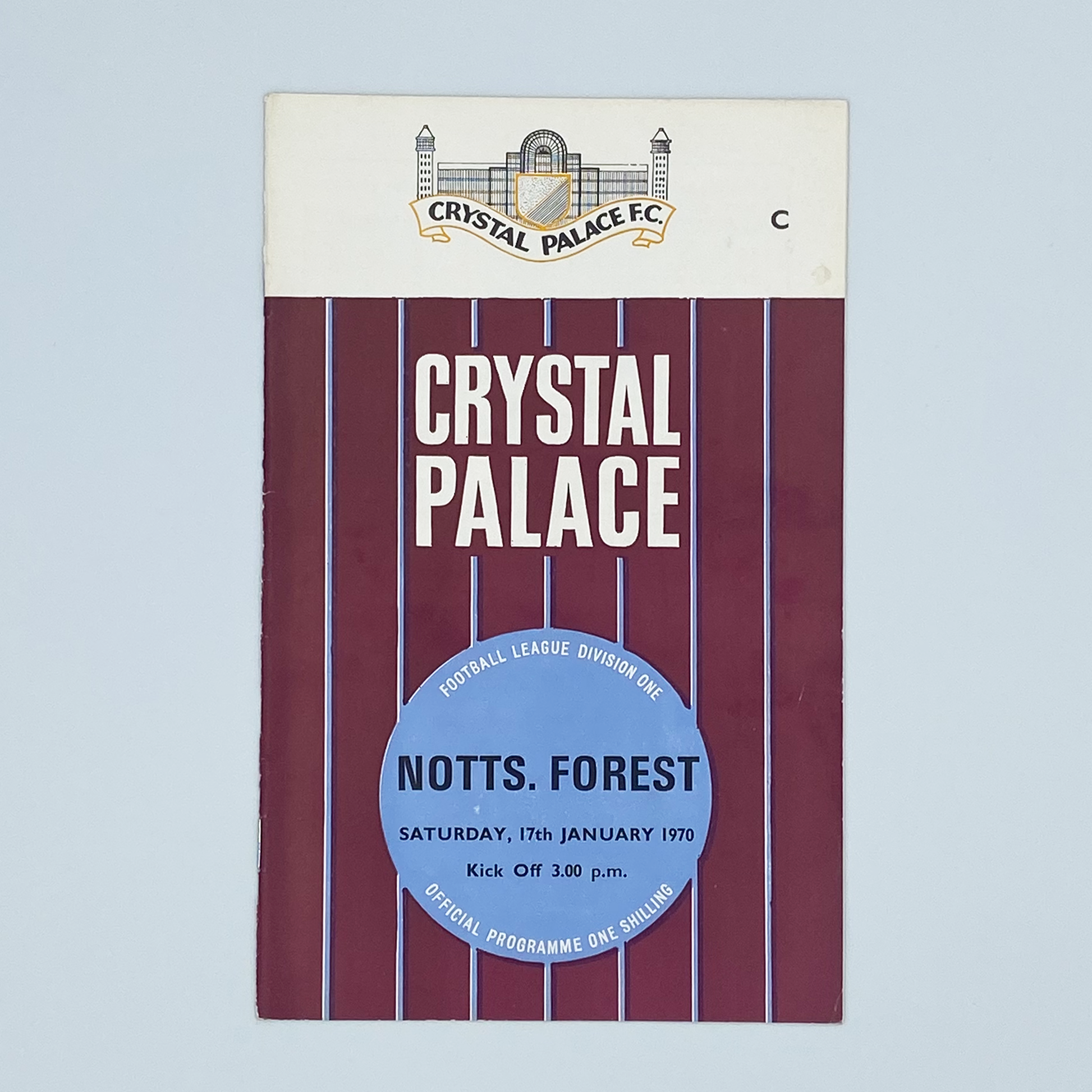 Crystal Palace vs Nottingham Forest Programme (17 January, 1970)