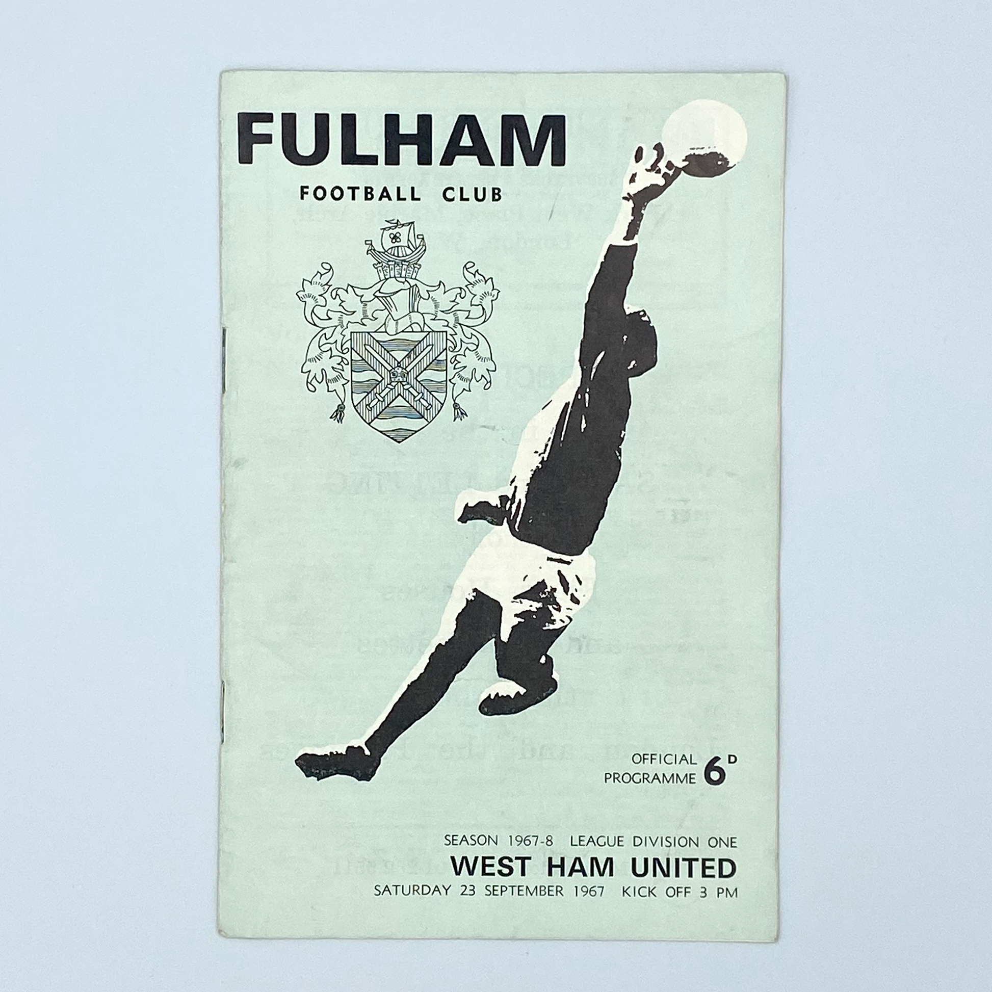 Fulham vs West Ham United Programme (23 September, 1967)