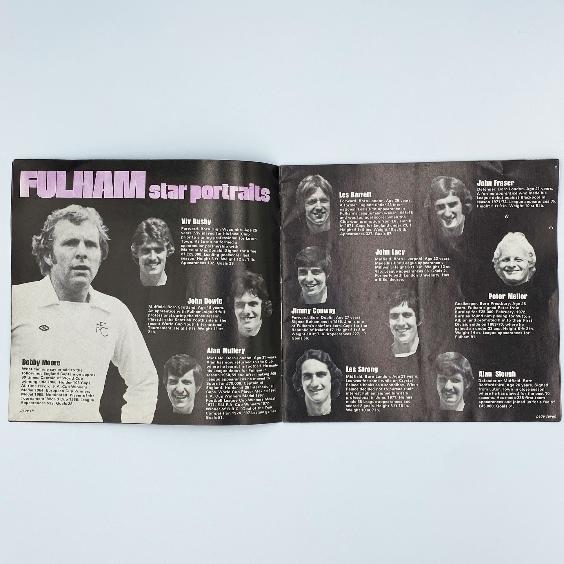Fulham vs Birmingham City FA Cup Semi Final Programme (5 April, 1975)