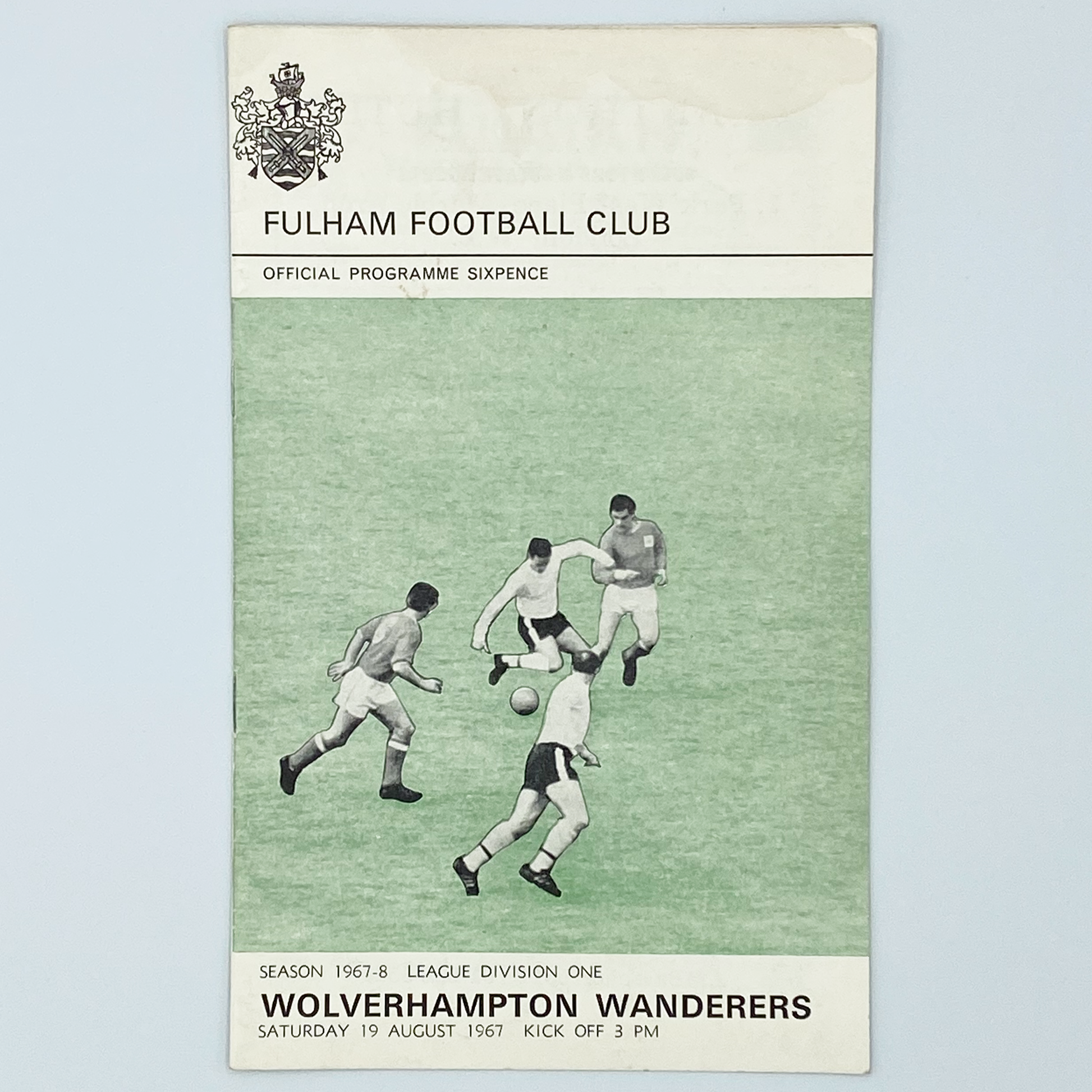 Fulham vs Wolverhampton Wanderers Programme (19 August, 1967)