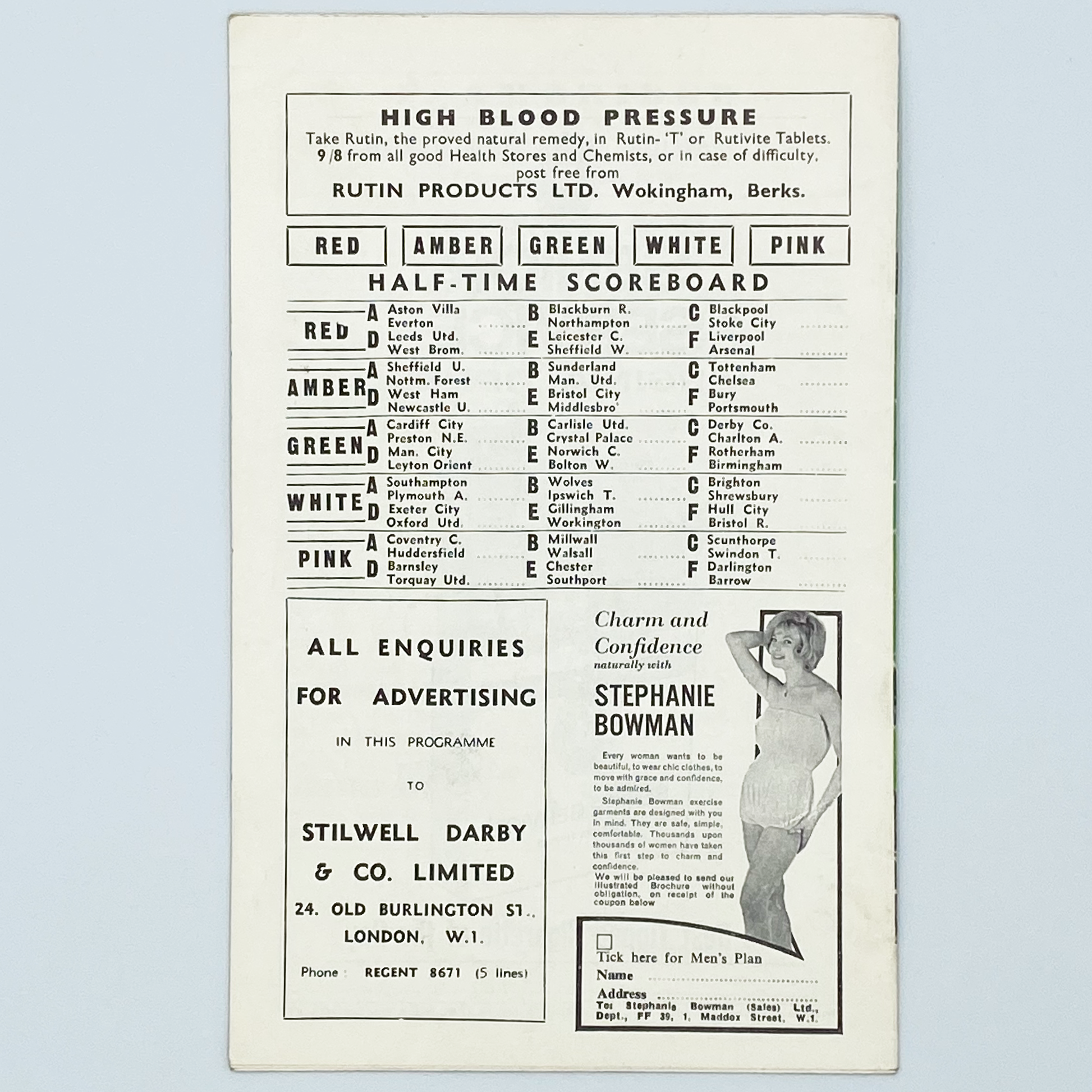 Fulham vs Burnley Programme (11 December, 1965)