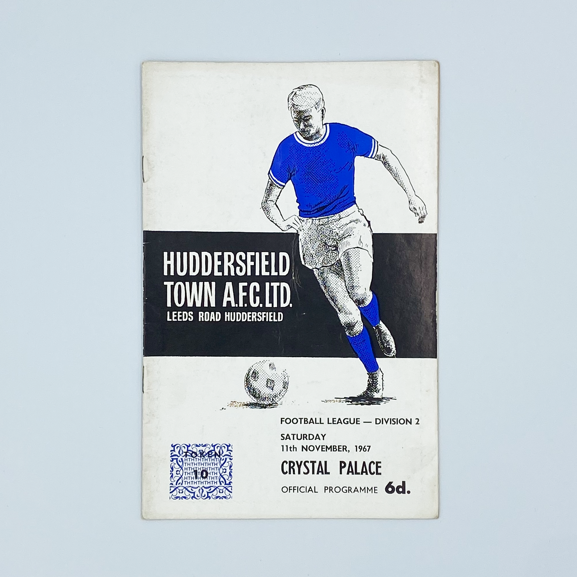Huddersfield Town vs Crystal Palace Programme (11 November, 1967)