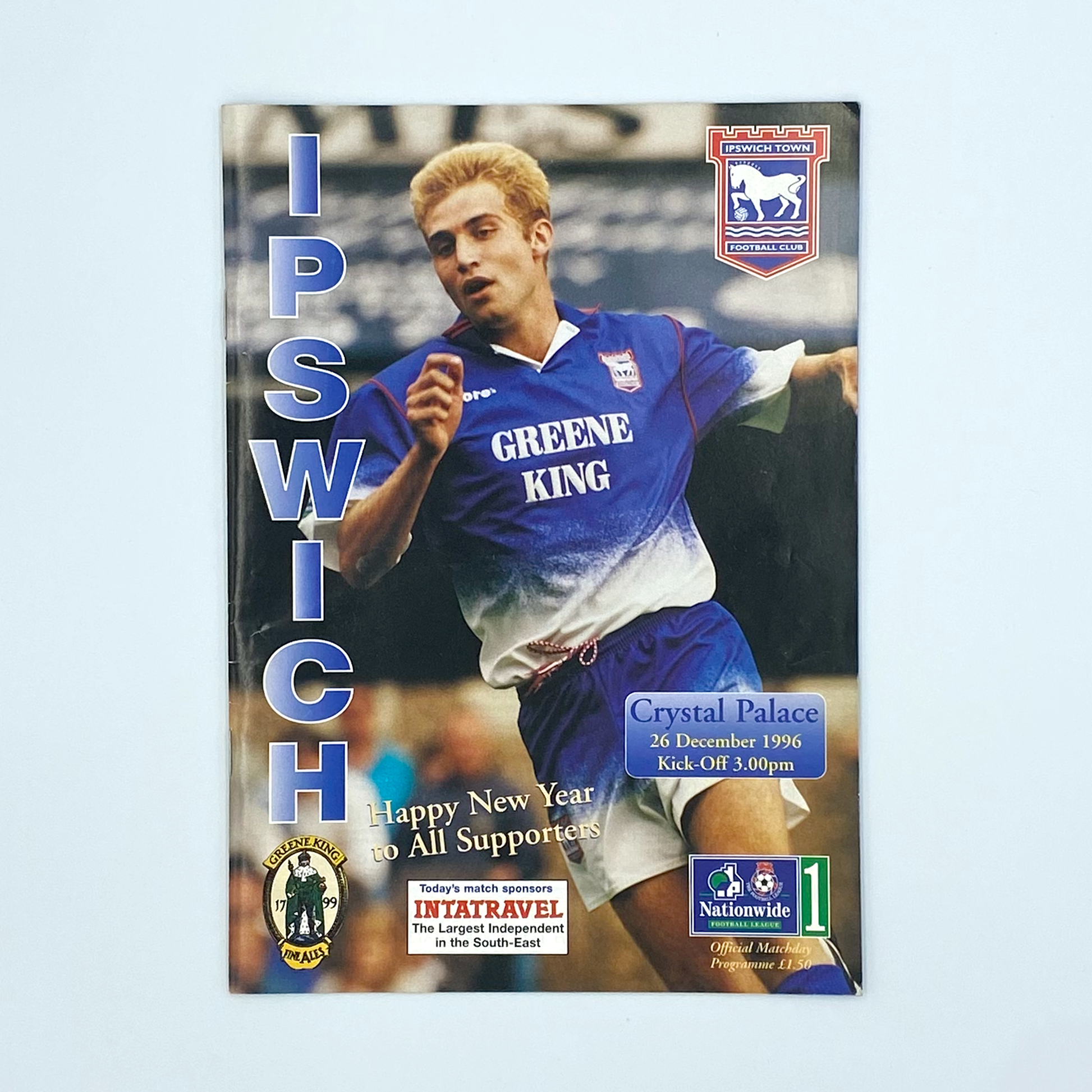 Ipswich Town vs Crystal Palace Programme & Ticket (26 December, 1996)