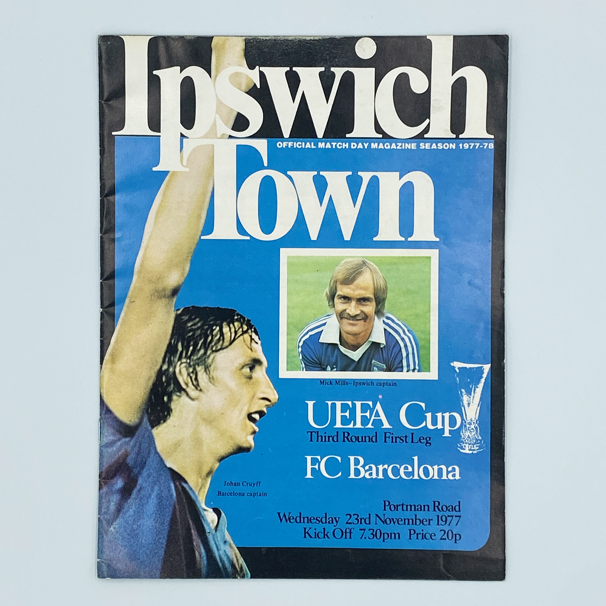Ipswich Town vs FC Barcelona Programme (23 November, 1977)
