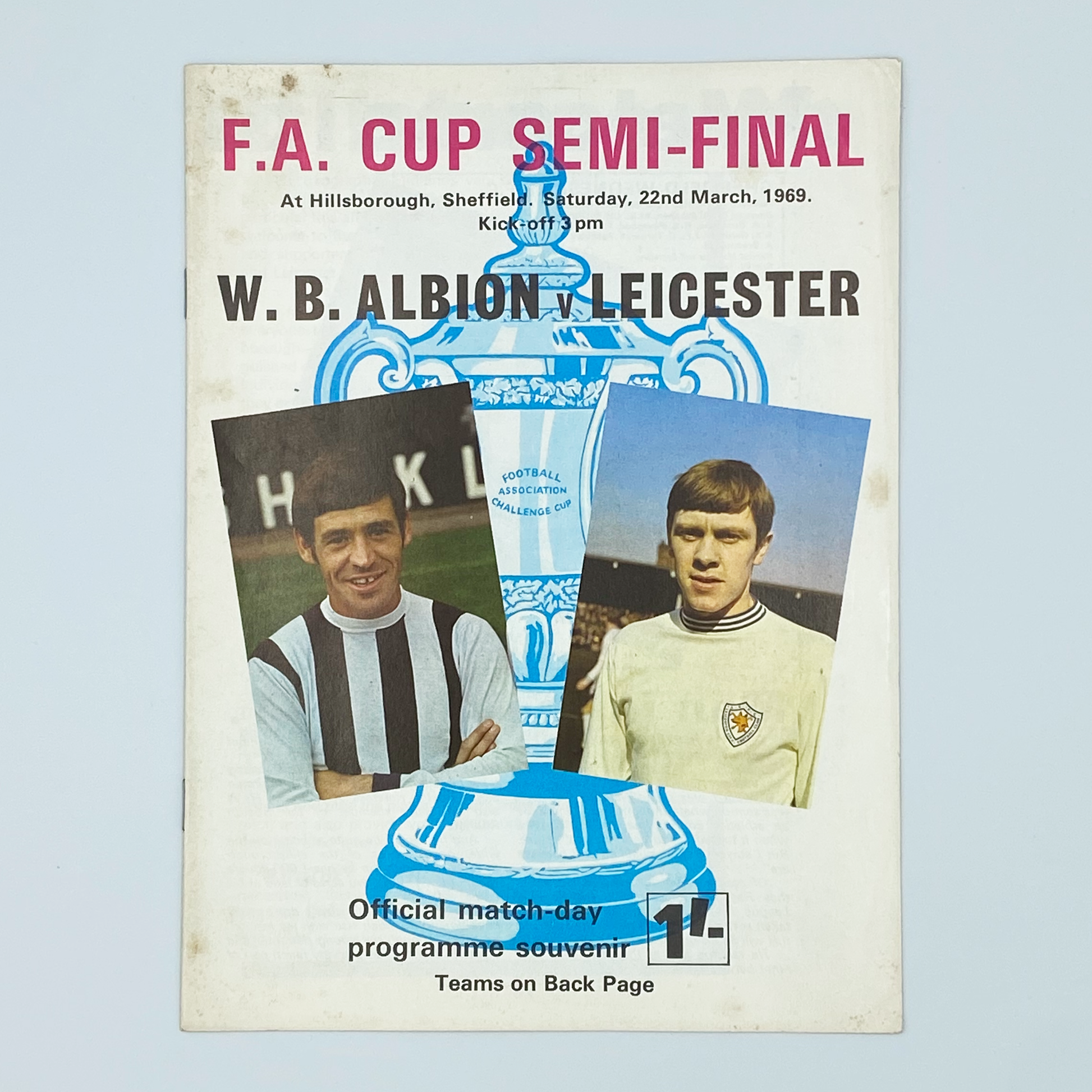 West Bromwich Albion vs Leicester City FA Cup Semi-Final Programme (29 March, 1969)