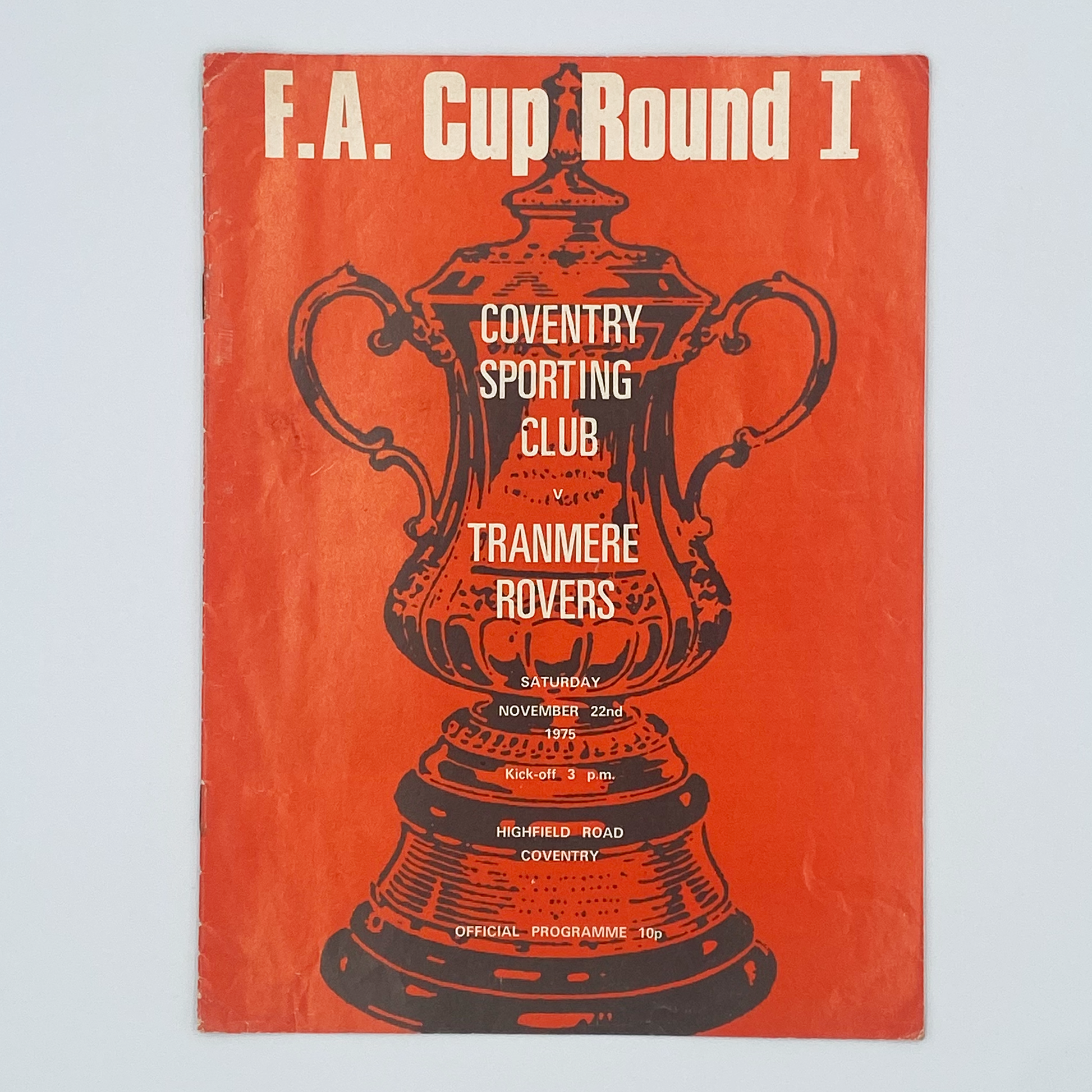 Coventry Sporting Club vs Tranmere Rovers Programme (1975)