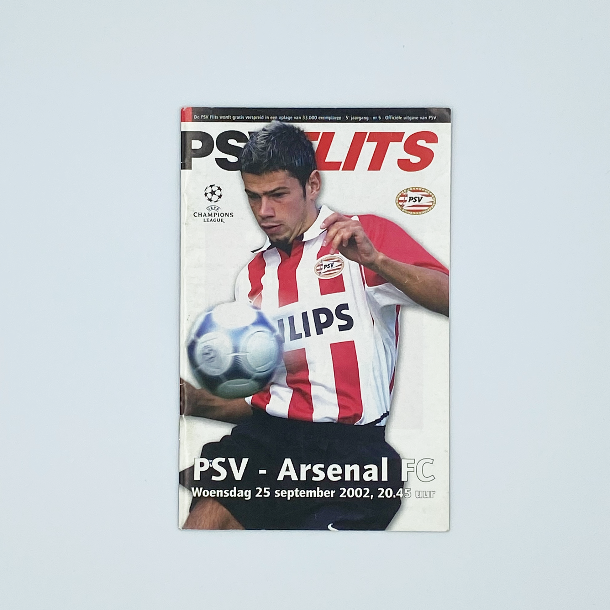 PSV Eindhoven vs Arsenal Programme (25 November, 2002)