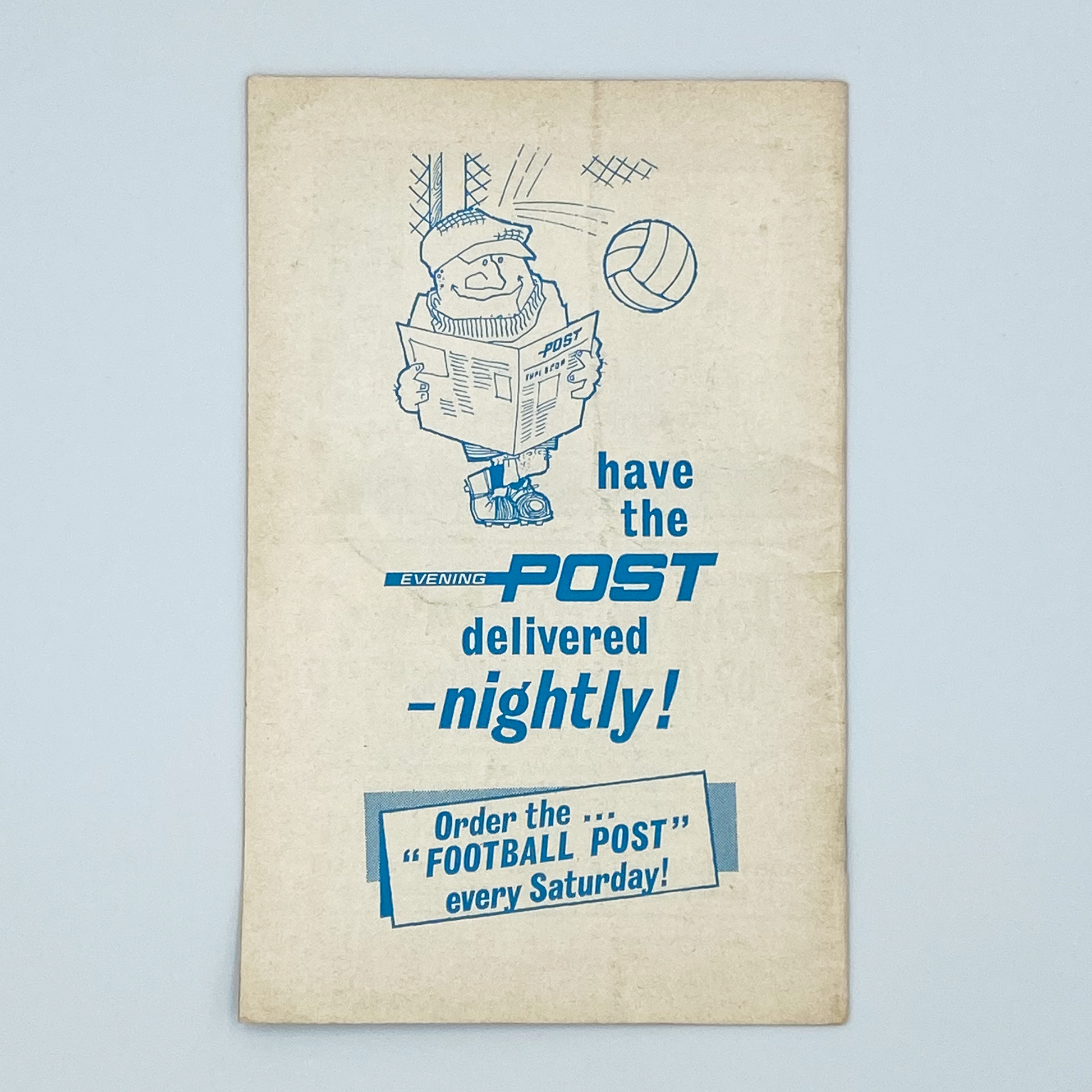 Reading vs Manchester City Programme (31 January, 1968)