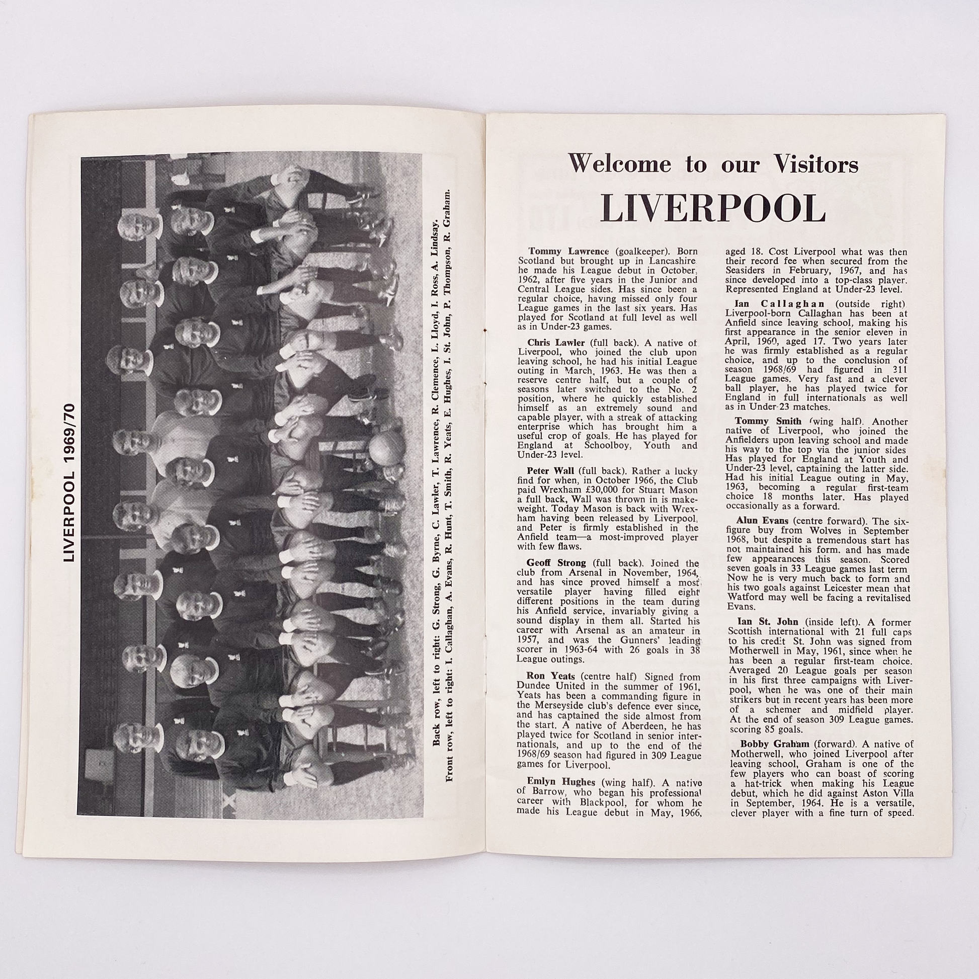 Watford vs Liverpool Programme (21 February, 1970)