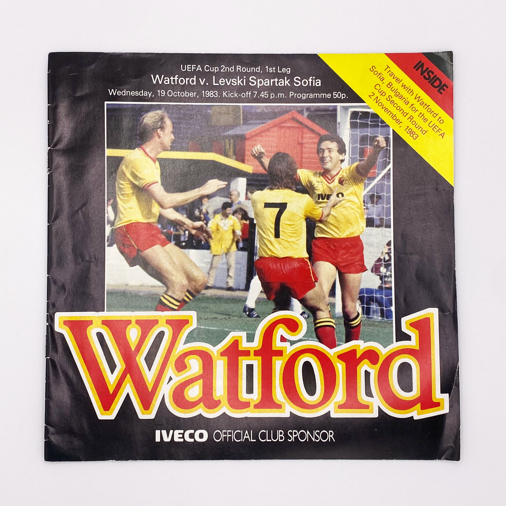 Watford vs Levski Spartak Sofia Programme (19 October, 1983)