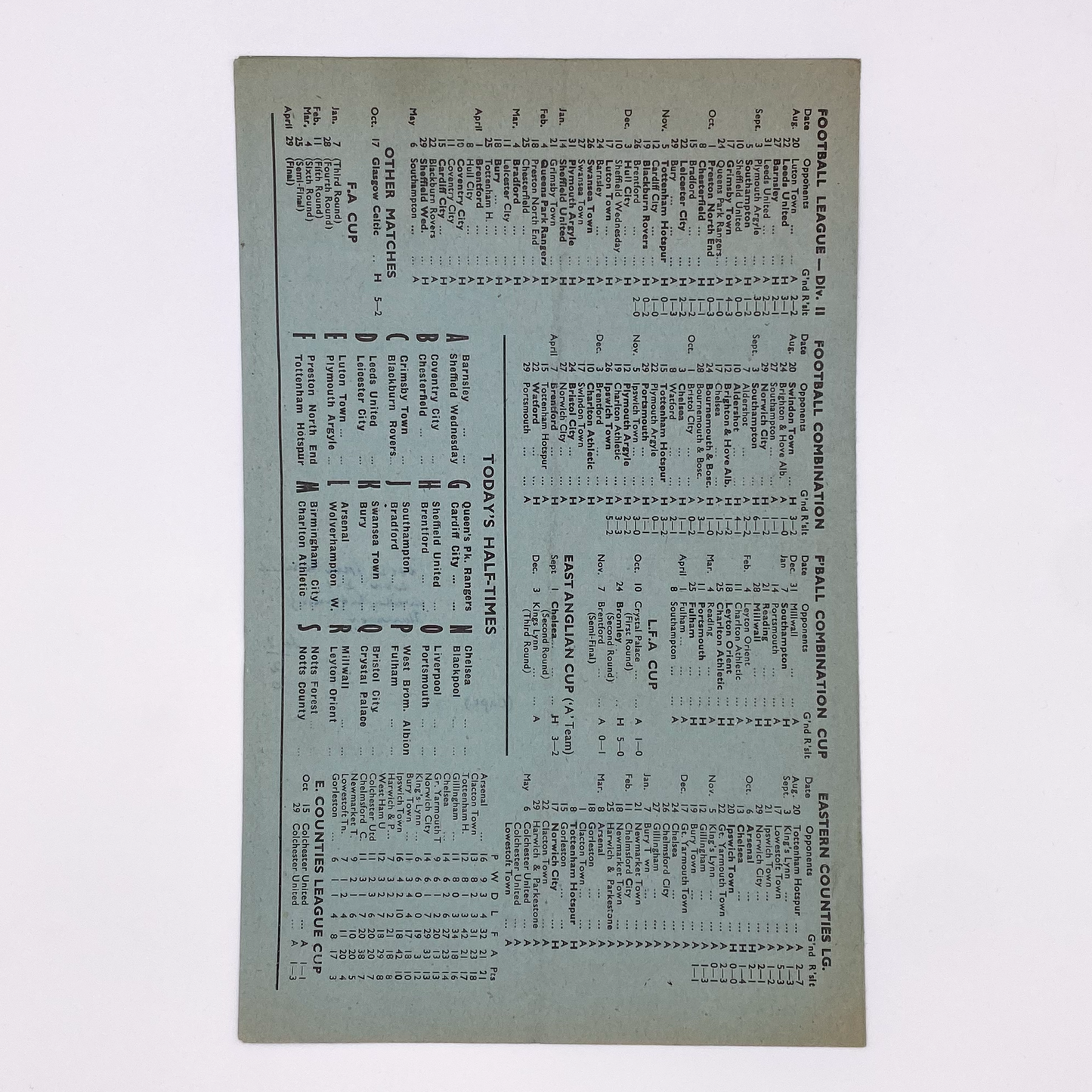 West Ham United vs Hull City Programme (3 December, 1949)