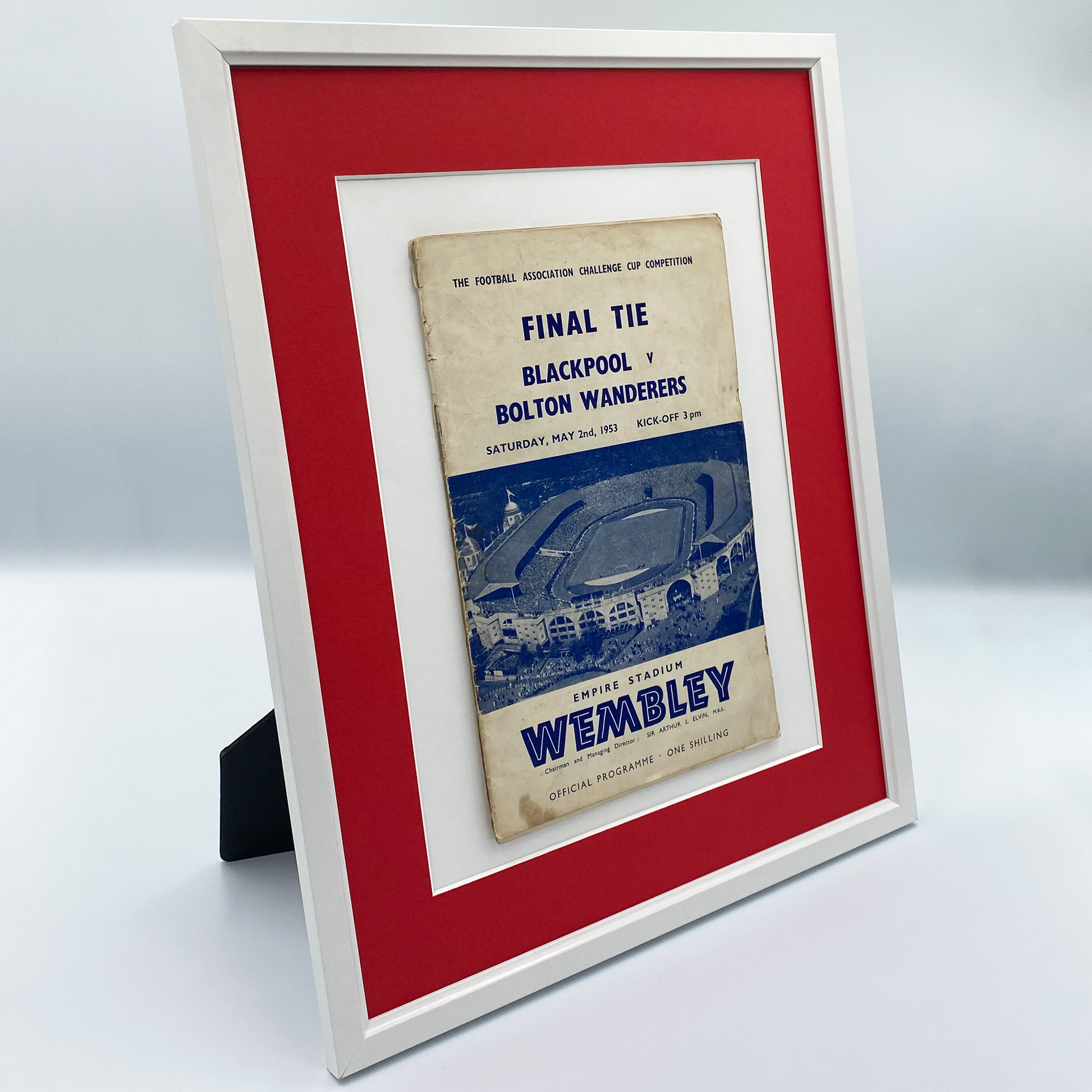 1953 FA Cup Final Framed Programme