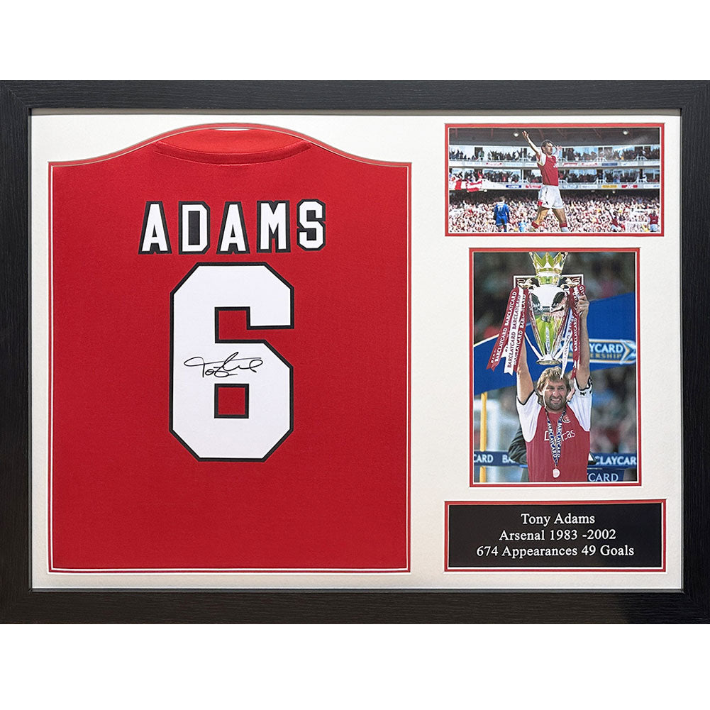 Arsenal - Tony Adams Signed Framed Shirt