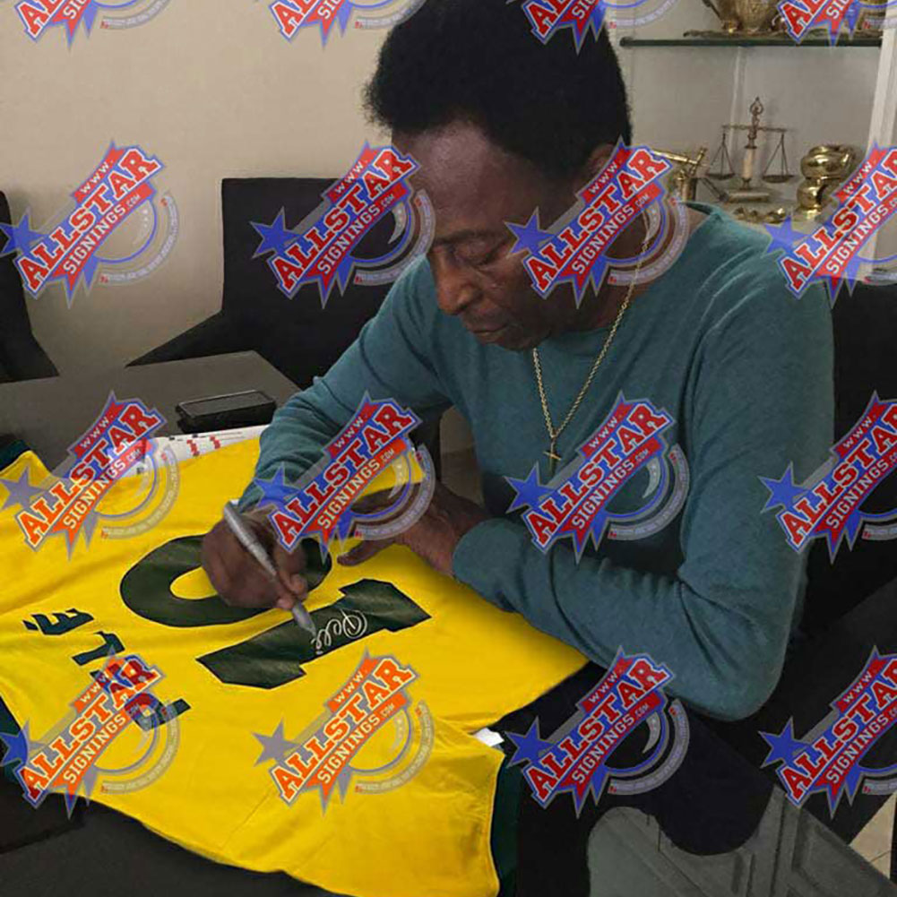 Brazil - Pelé Signed Framed 1970 Shirt