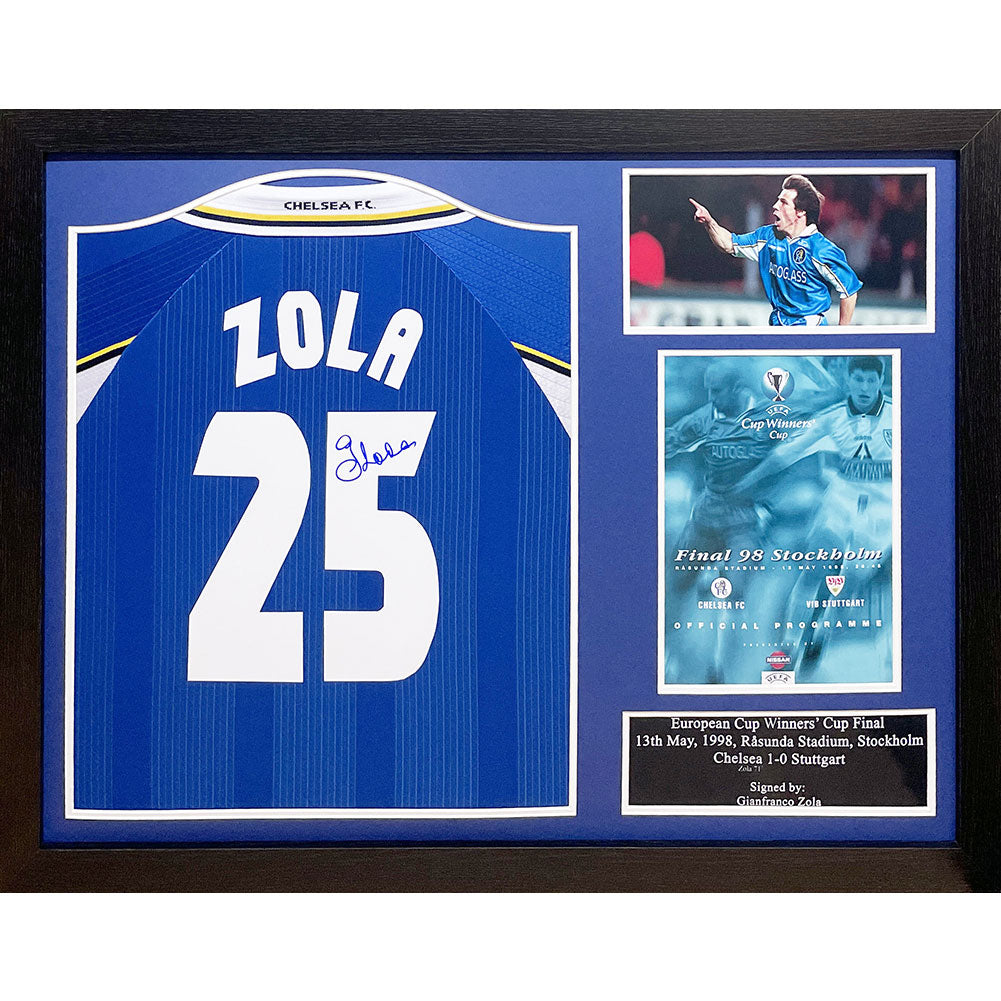 Chelsea - Gianfranco Zola Framed Signed Shirt