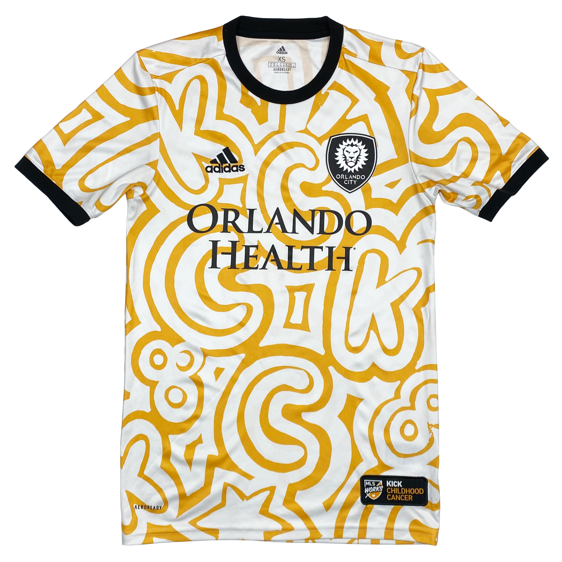 Orlando City Kick Childhood Cancer Pre-Match Shirt (2021) | Extra Small