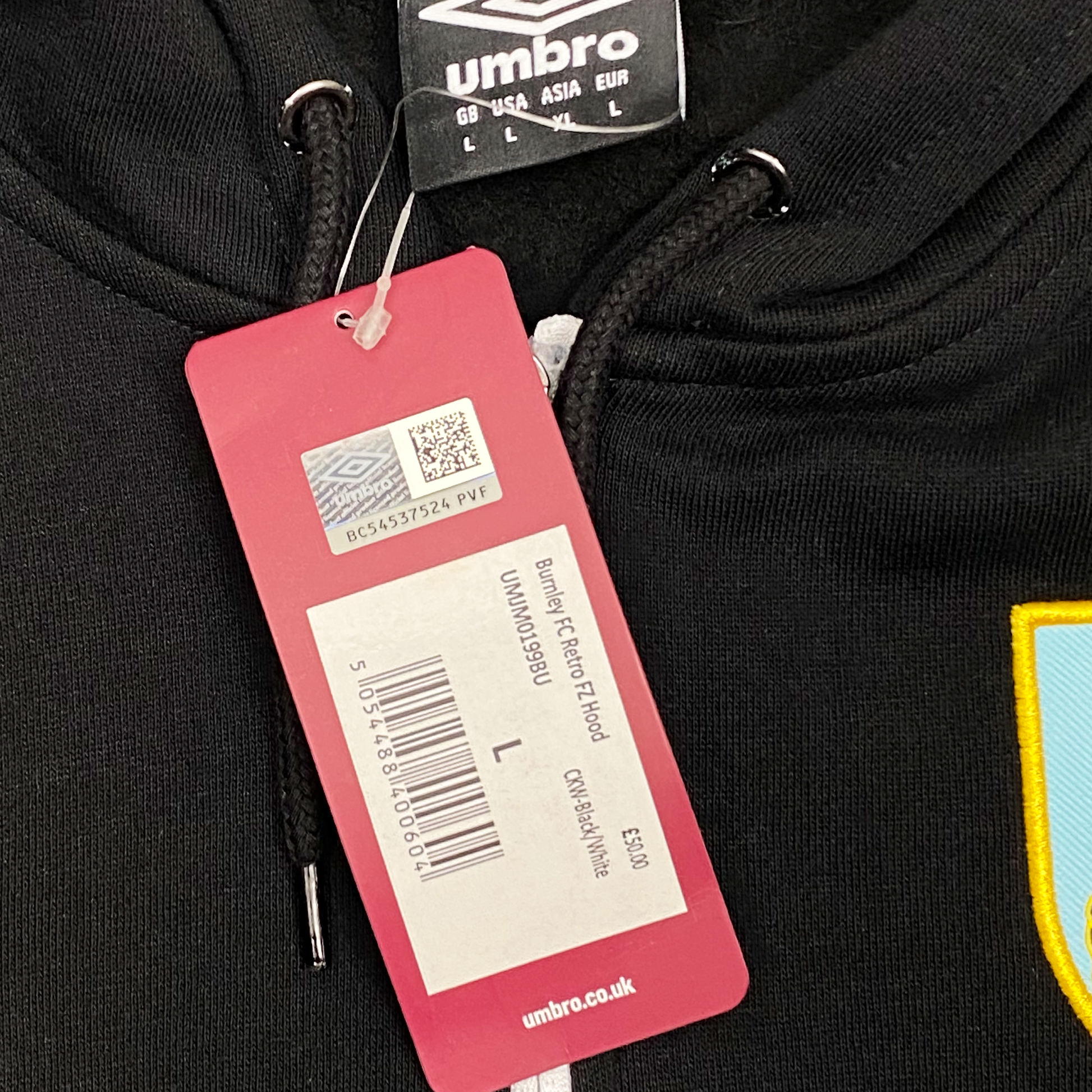 Burnley Zip-Up Hoodie | Large