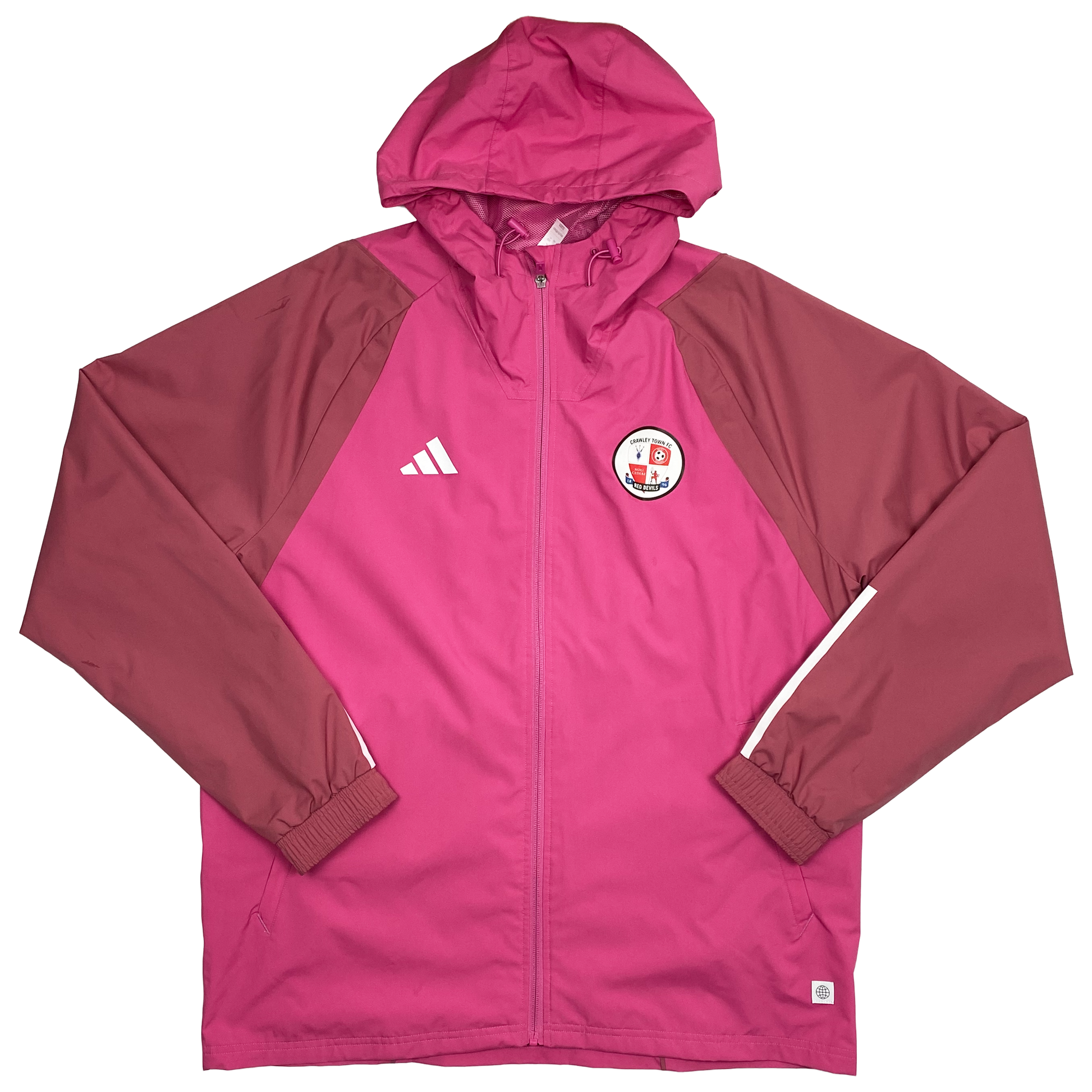 Crawley Town Pink adidas All-Weather Jacket | Large