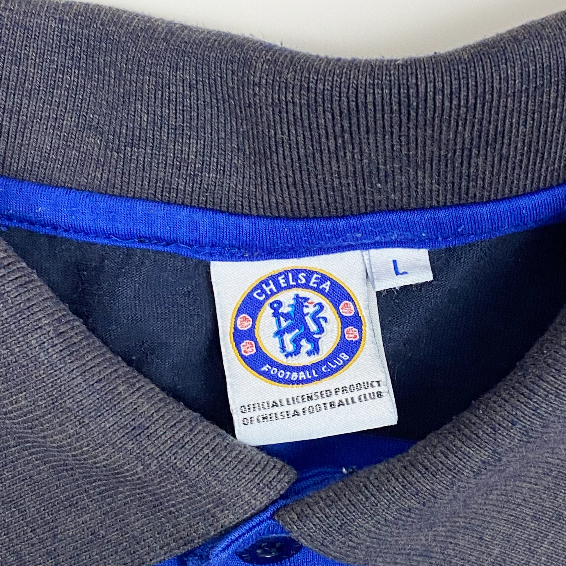 Chelsea Black and Blue Striped Polo Shirt | Large