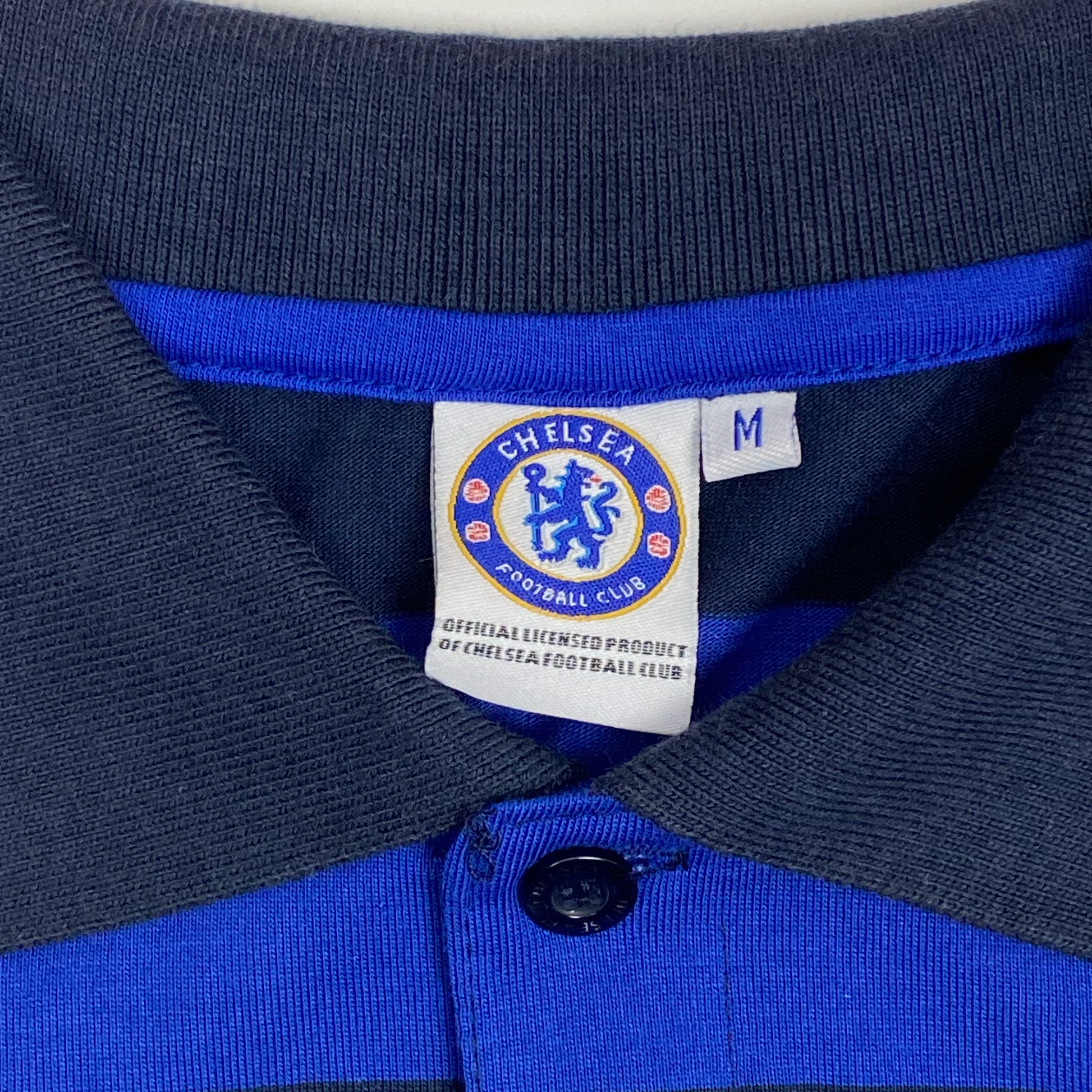Chelsea Black and Blue Striped Polo Shirt | Medium