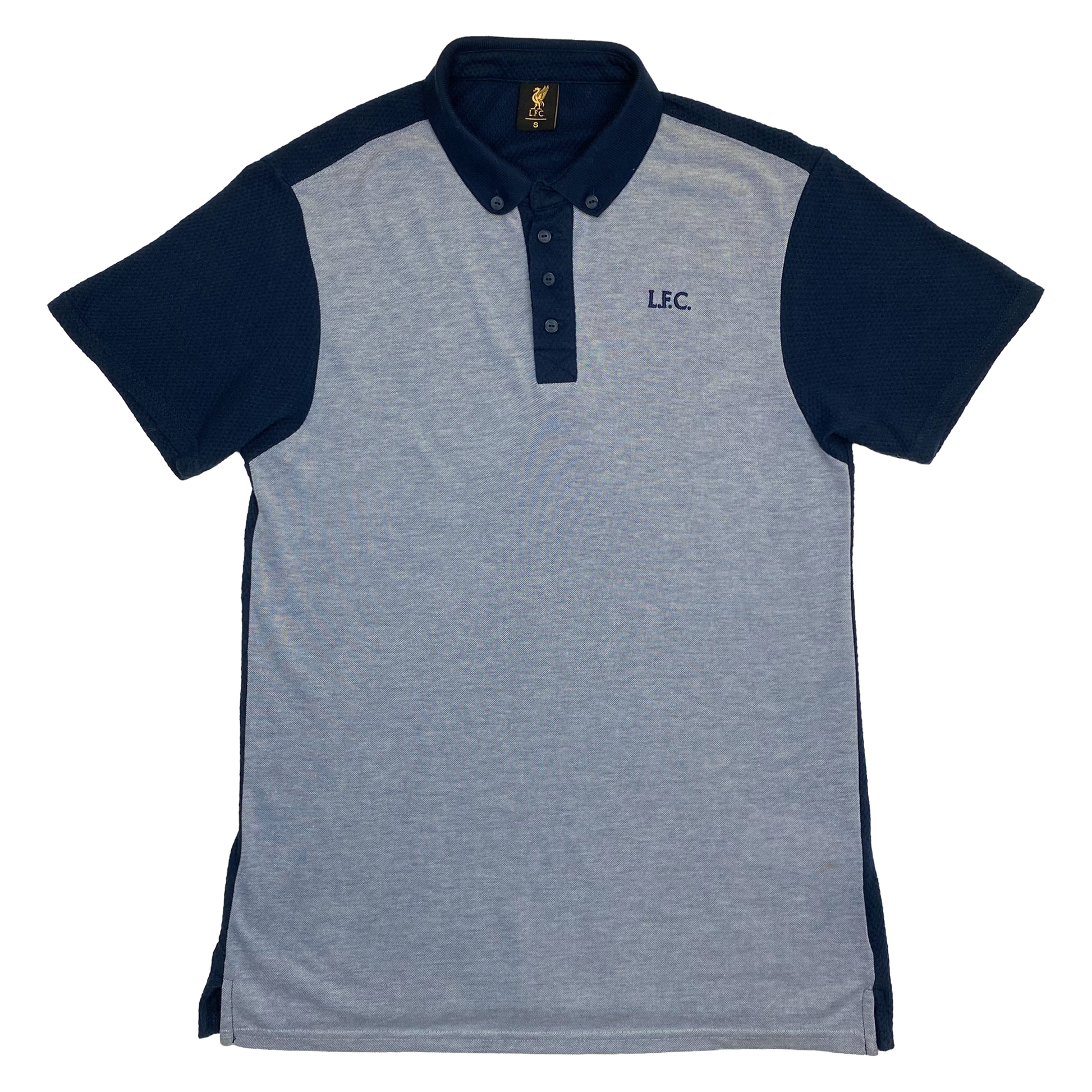 Liverpool Navy Honeycomb Polo Shirt | Small