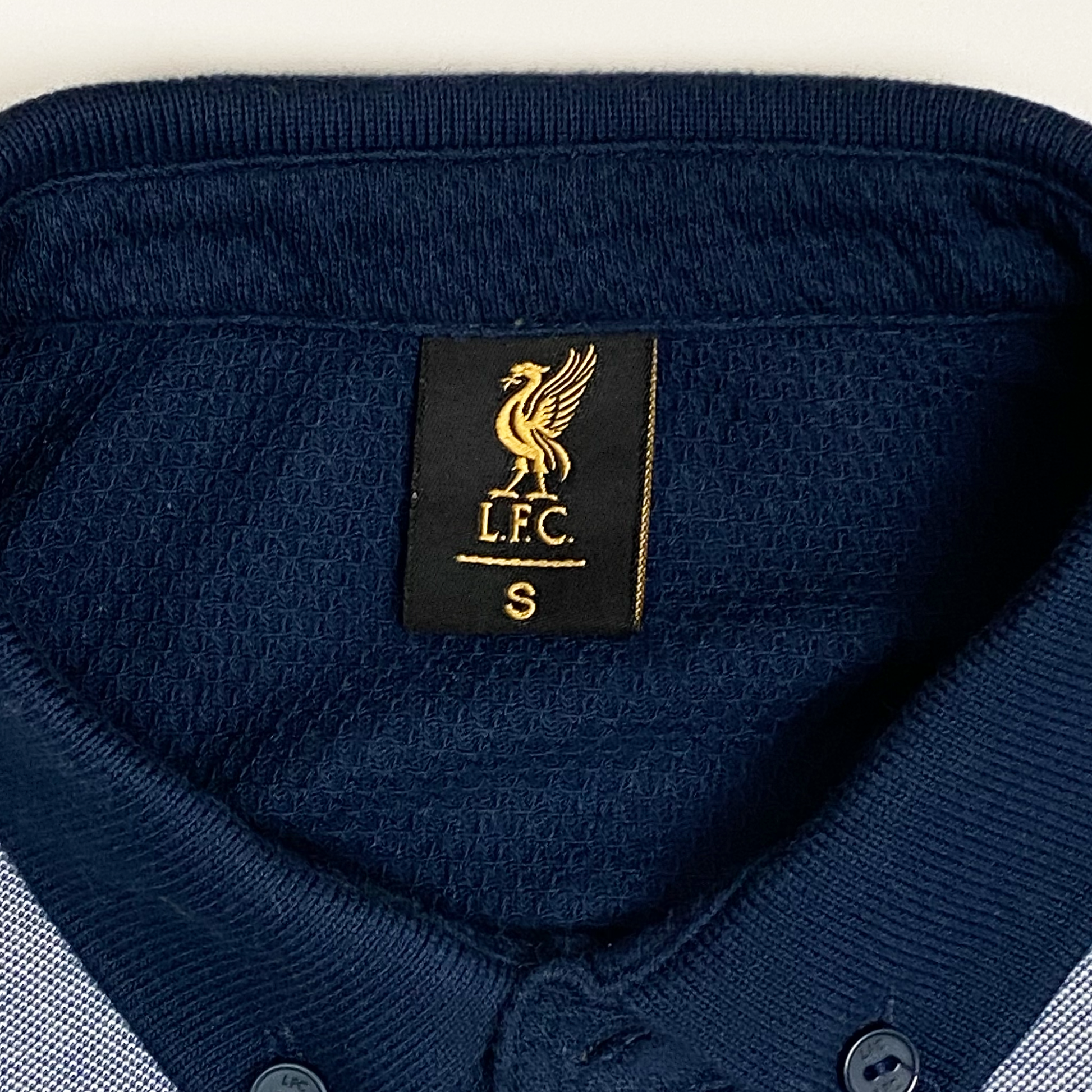 Liverpool Navy Honeycomb Polo Shirt | Small