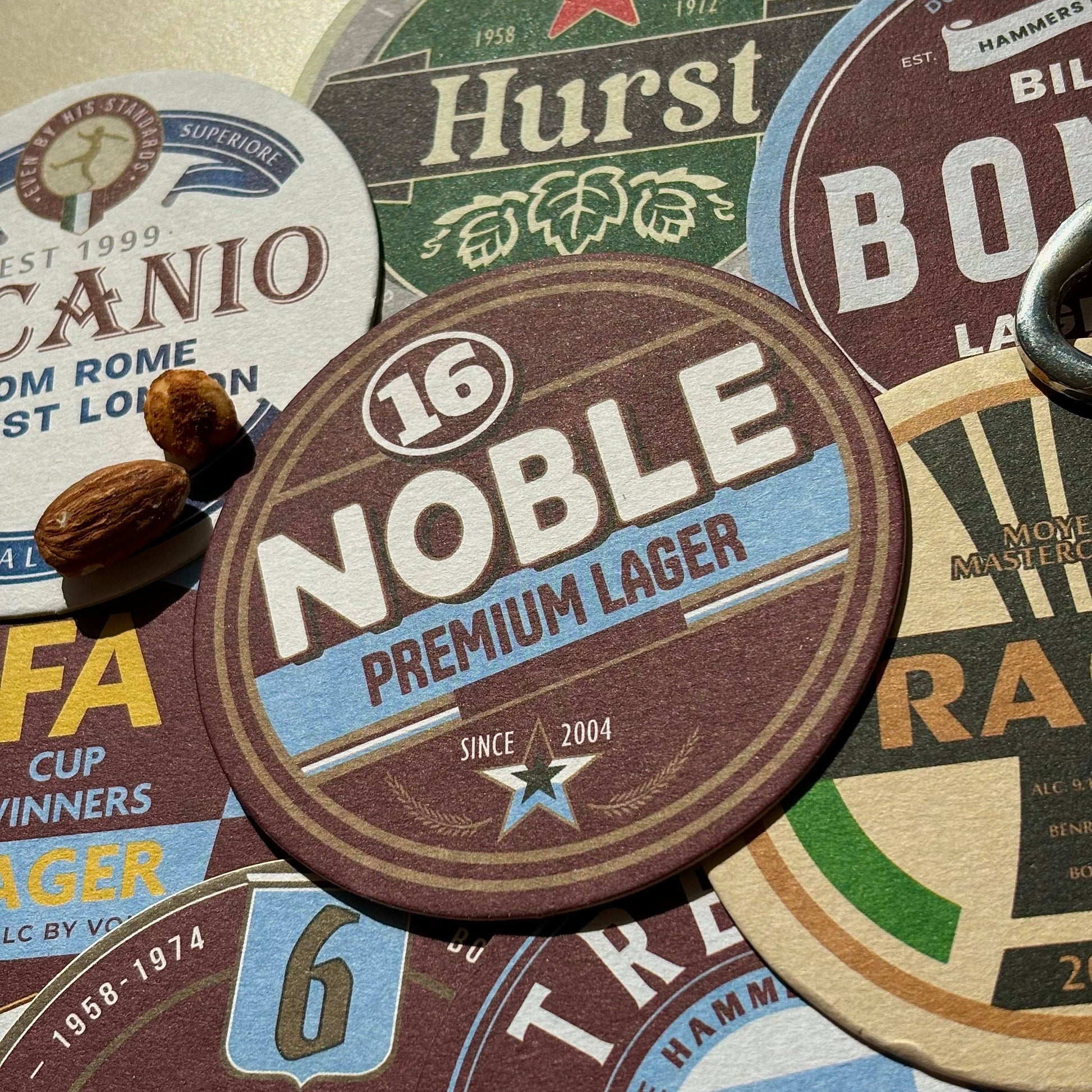 West Ham United Beer Mats (8-Pack)