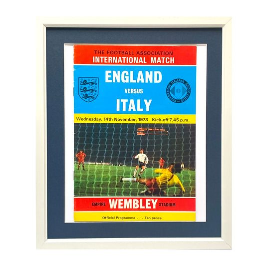 England vs Italy Framed Programme (1973)