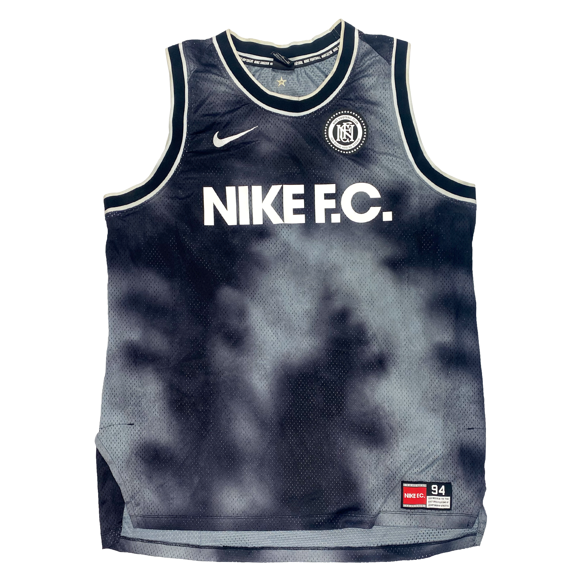 Nike FC Black/Grey Sleeveless Training Top | Extra Large