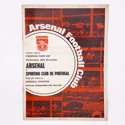 Arsenal vs Sporting CP Programme (26 November, 1969)