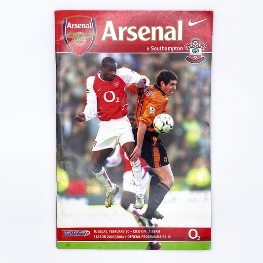 Arsenal vs Southampton Programme (10 February, 2004)