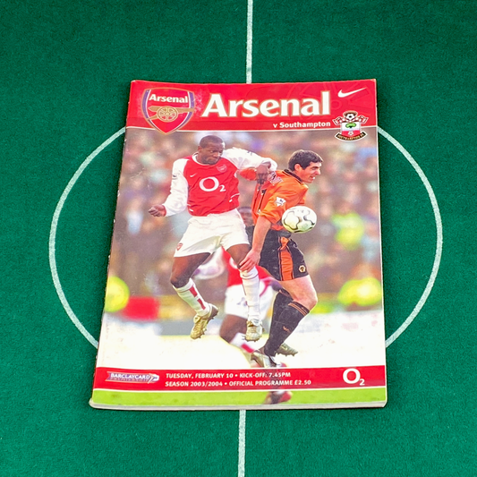 Arsenal vs Southampton Programme (10 February, 2004)