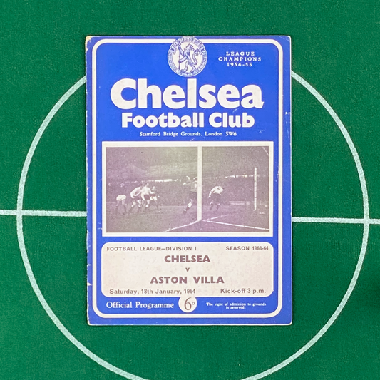 Chelsea vs Aston Villa Programme (18 January, 1964)