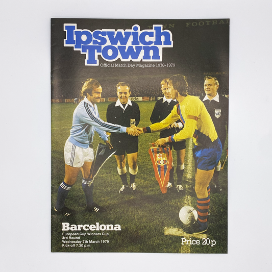 Ipswich Town vs FC Barcelona Programme (7 March, 1979)