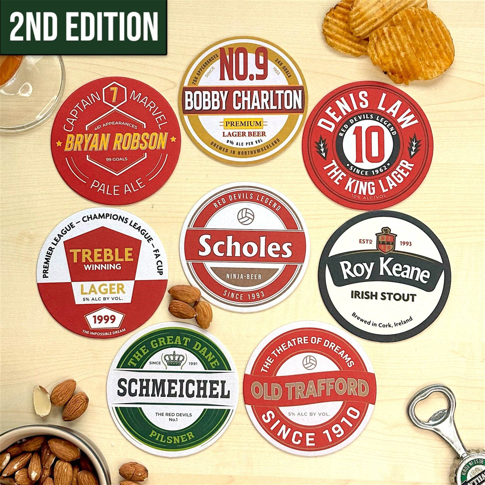 Manchester United Beer Mats (8-Pack)